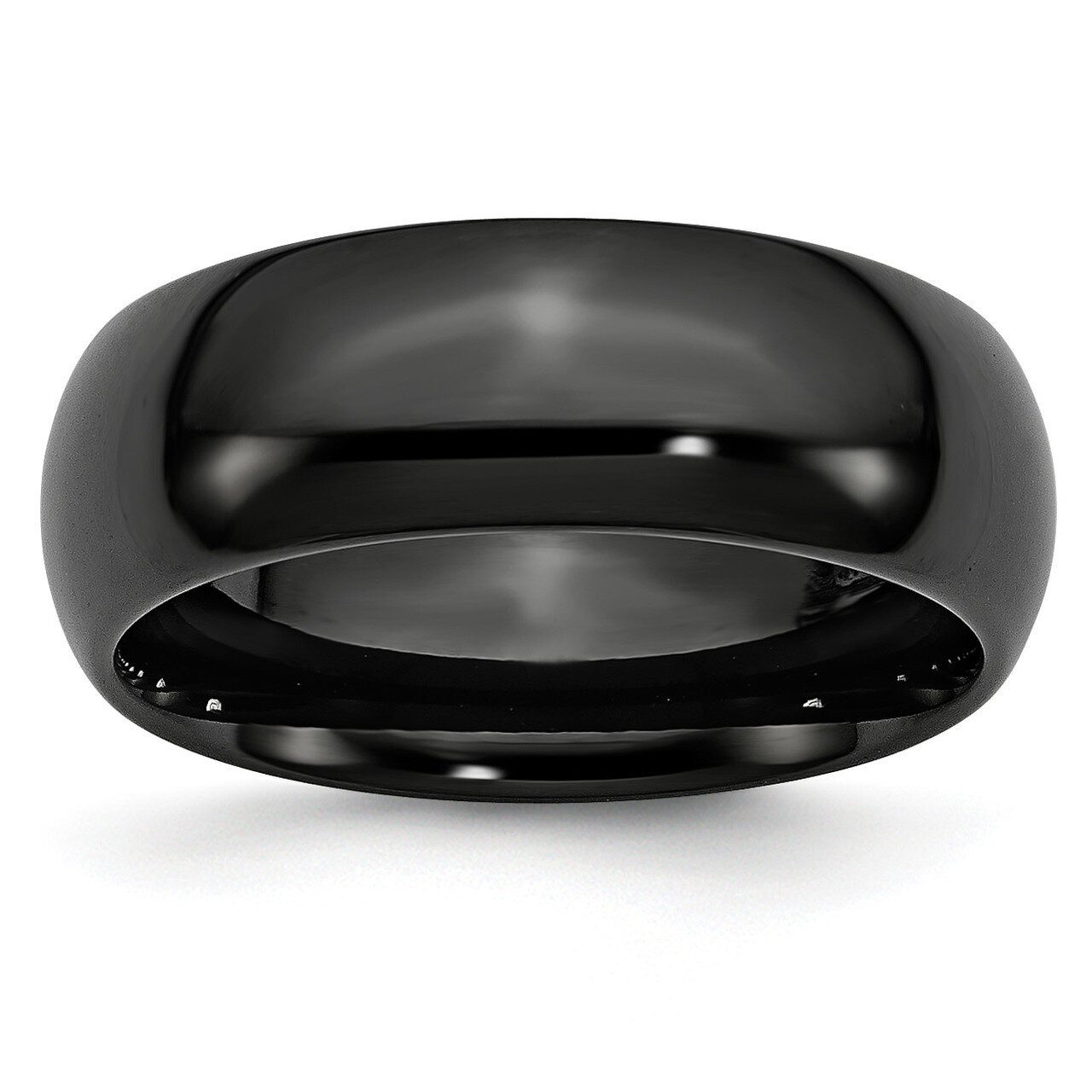 Black 8mm Polished Band Ceramic CER41 Engravable, MPN: CER41, 883957207421