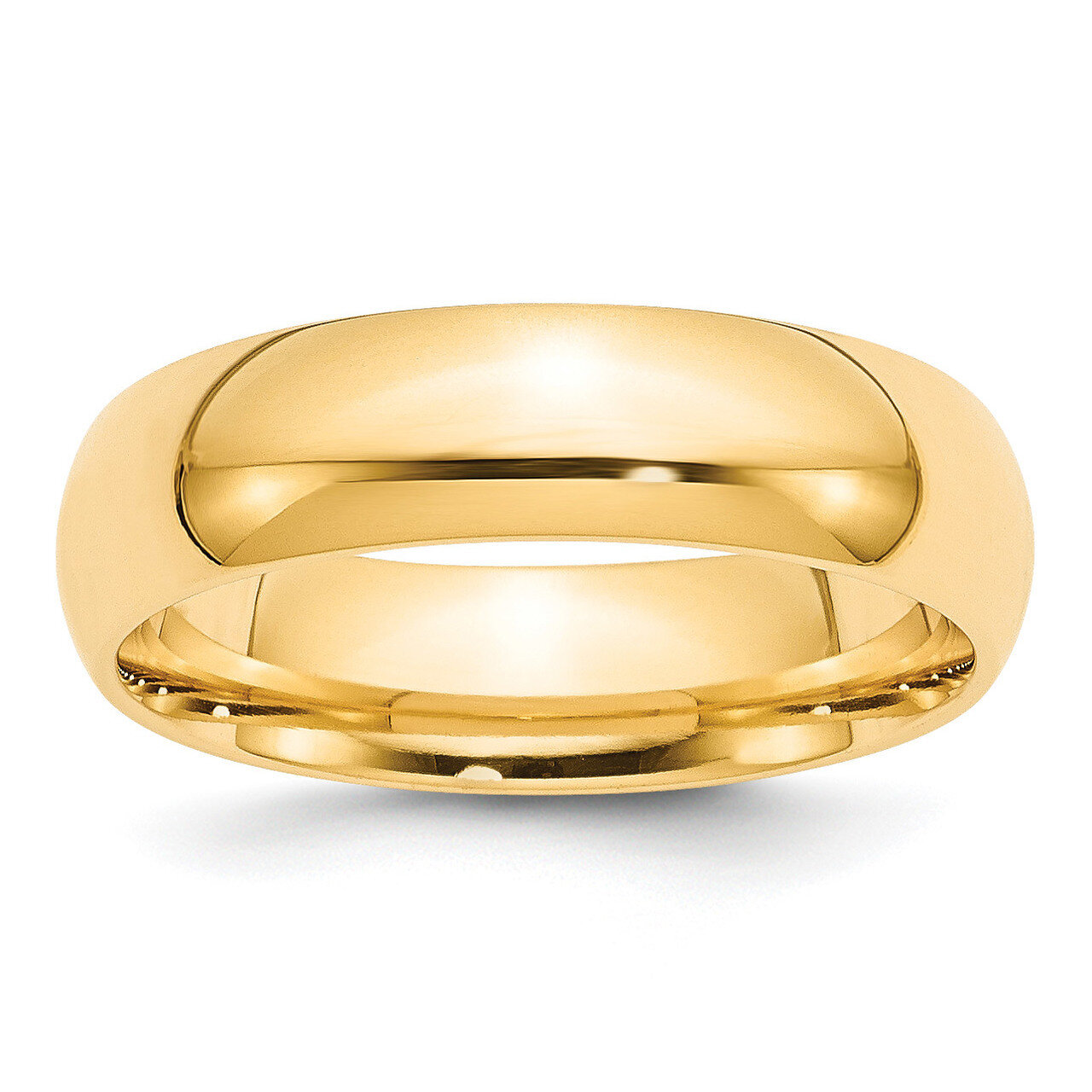 6mm Standard Comfort Fit Band 14k Yellow Gold CF060 Engravable
