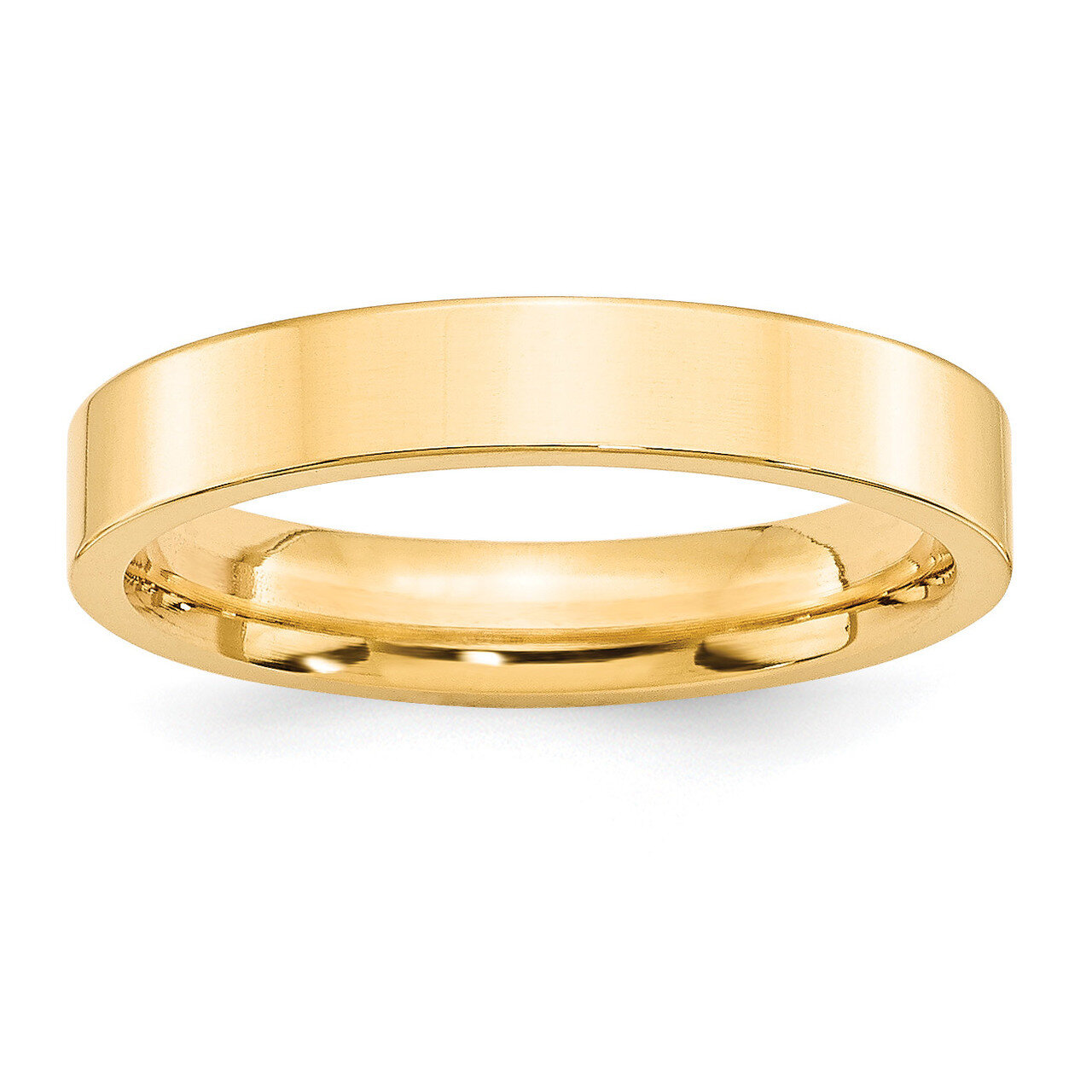 4mm Standard Flat Comfort Fit Band 14k Yellow Gold FLC040 Engravable, MPN: FLC040, 886774478777