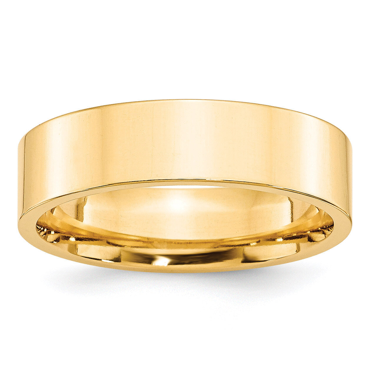 6mm Standard Flat Comfort Fit Band 14k Yellow Gold FLC060 Engravable, MPN: FLC060, 886774479156