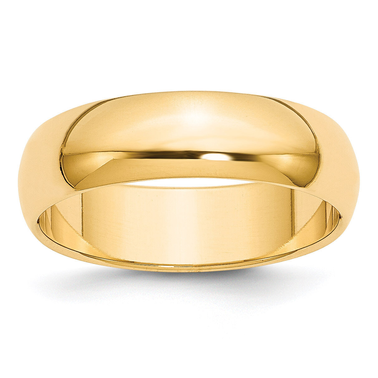 6mm Half-Round Wedding Band 14k Gold HR060 Engravable, MPN: HR060, 886774295978