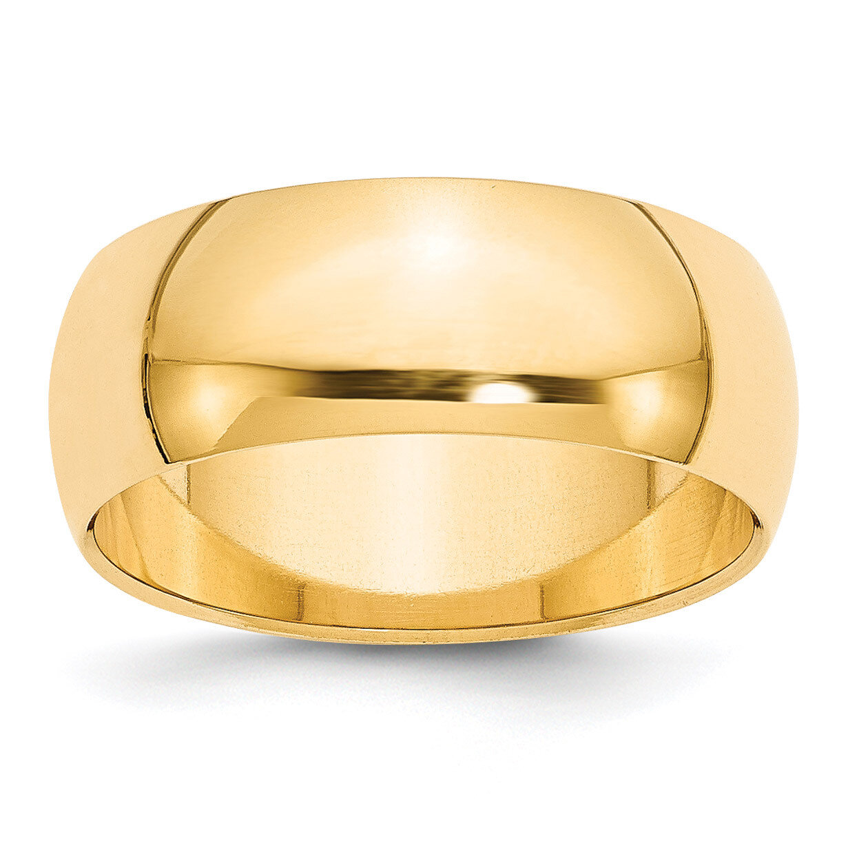 8mm Half-Round Wedding Band 14k Gold HR080 Engravable, MPN: HR080, 886774483573