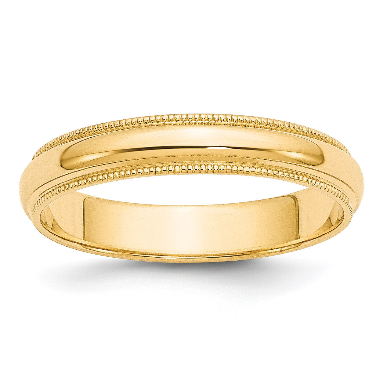 4mm Milgrain Half-Round Wedding Band 14k Gold M040 Engravable, MPN: M040, 886774301365