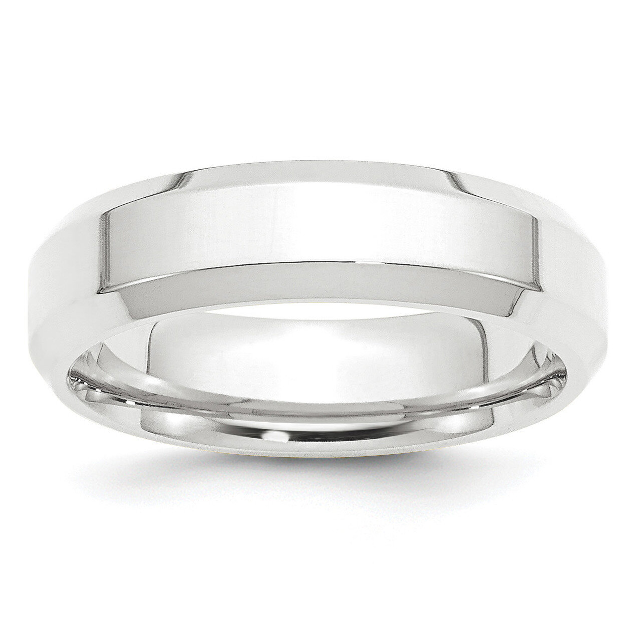 6mm Polished Beveled Edge Platinum PBE060 Engravable, MPN: PBE060, 886774272511