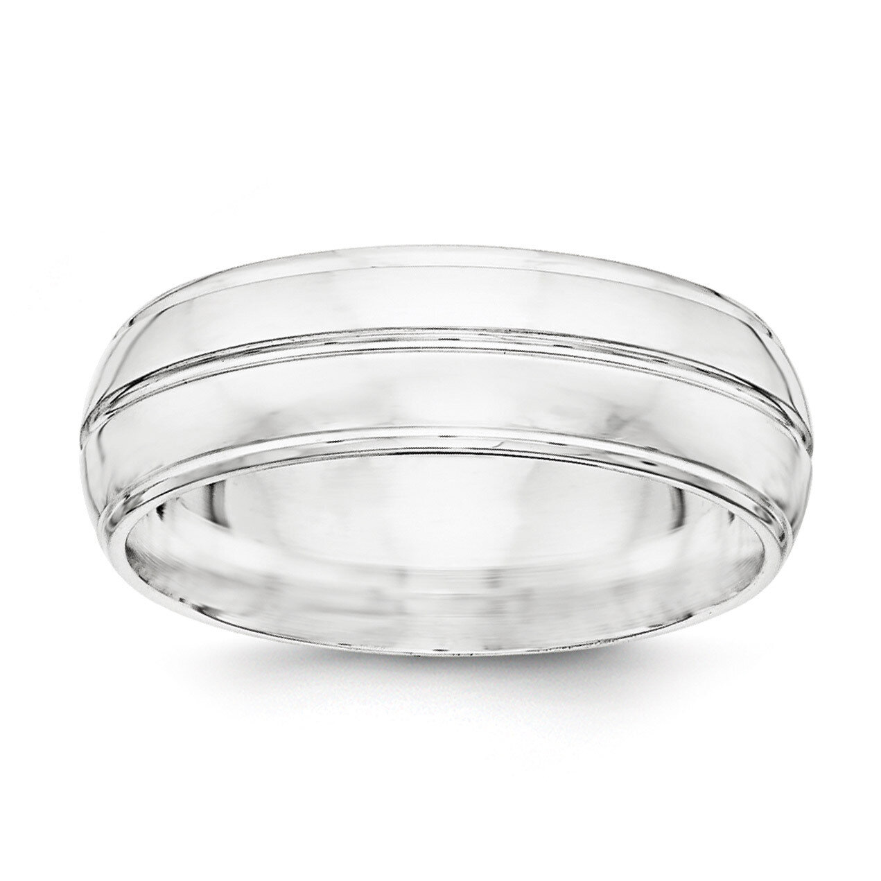 7mm Polished Fancy Band Sterling Silver QWB106 Engravable, MPN: QWB106, 886774333410