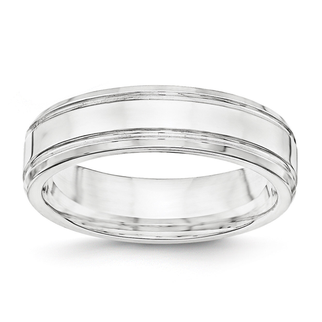 6mm Polished Fancy Band Sterling Silver QWB109 Engravable, MPN: QWB109, 886774329802