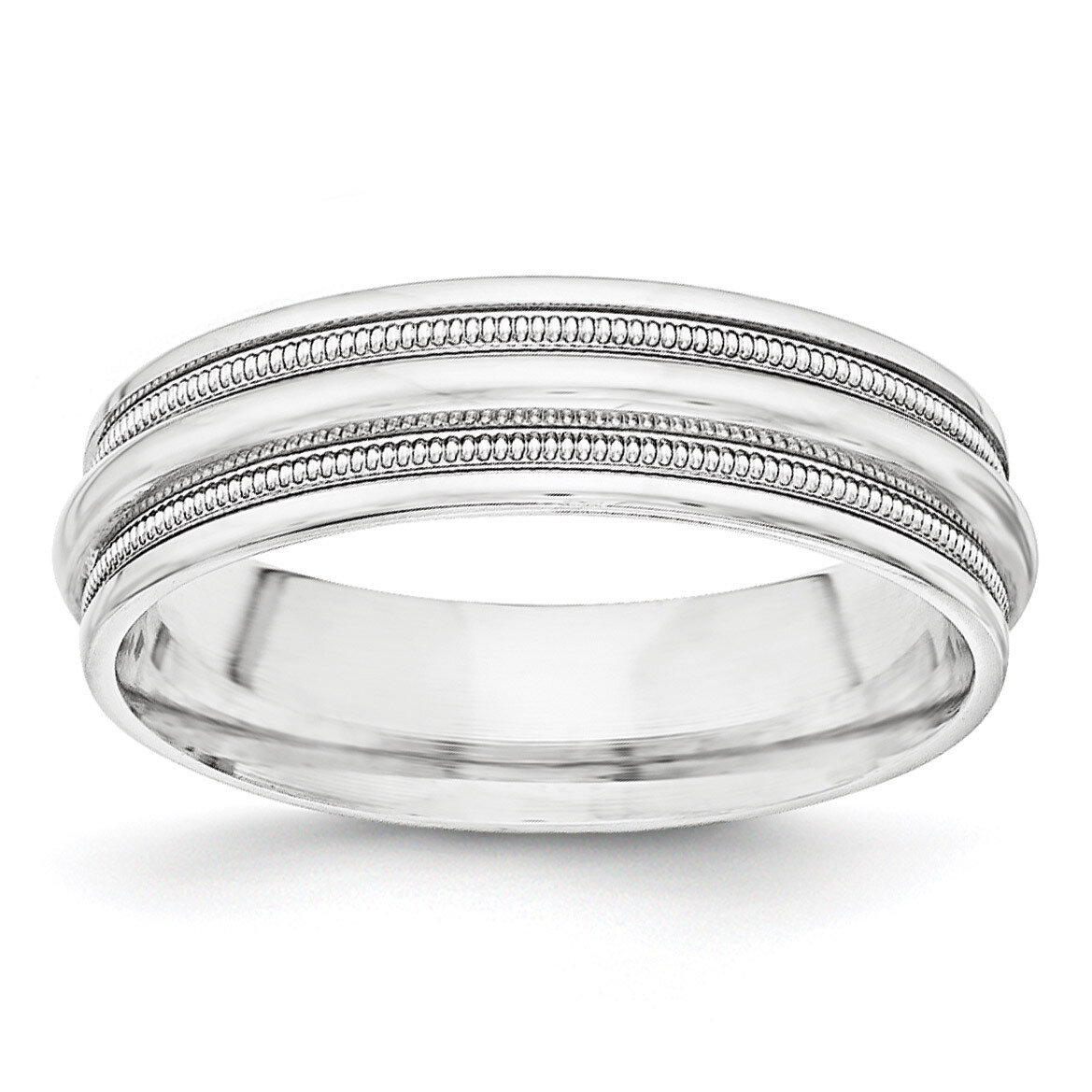 7mm Polished Fancy Band Sterling Silver QWB111 Engravable, MPN: QWB111, 886774333991