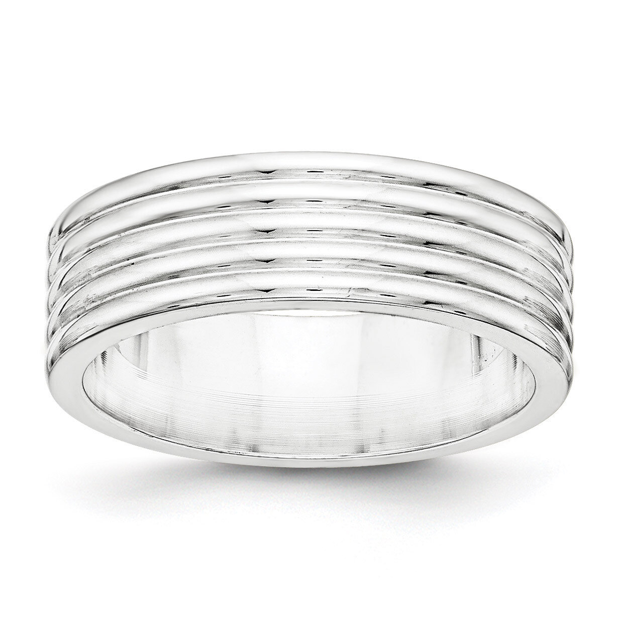 7mm Polished Fancy Band Sterling Silver QWB130, MPN: QWB130, 886774328973
