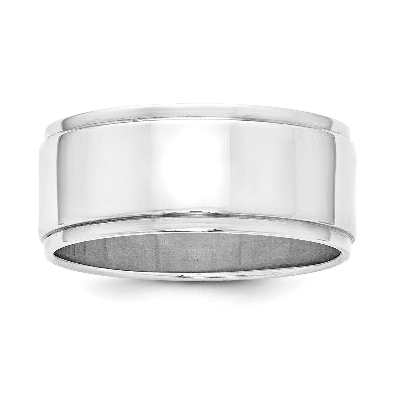 8mm Flat with Step Edge Sterling Silver QWFE080 Engravable, MPN: QWFE080, 886774267425