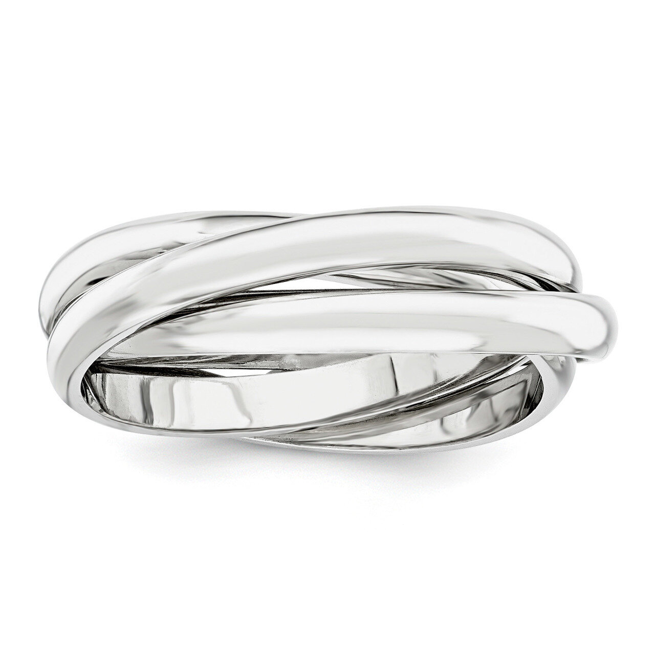 Polished Rolling Ring 14k White Gold RR2, MPN: RR2, 886774402673