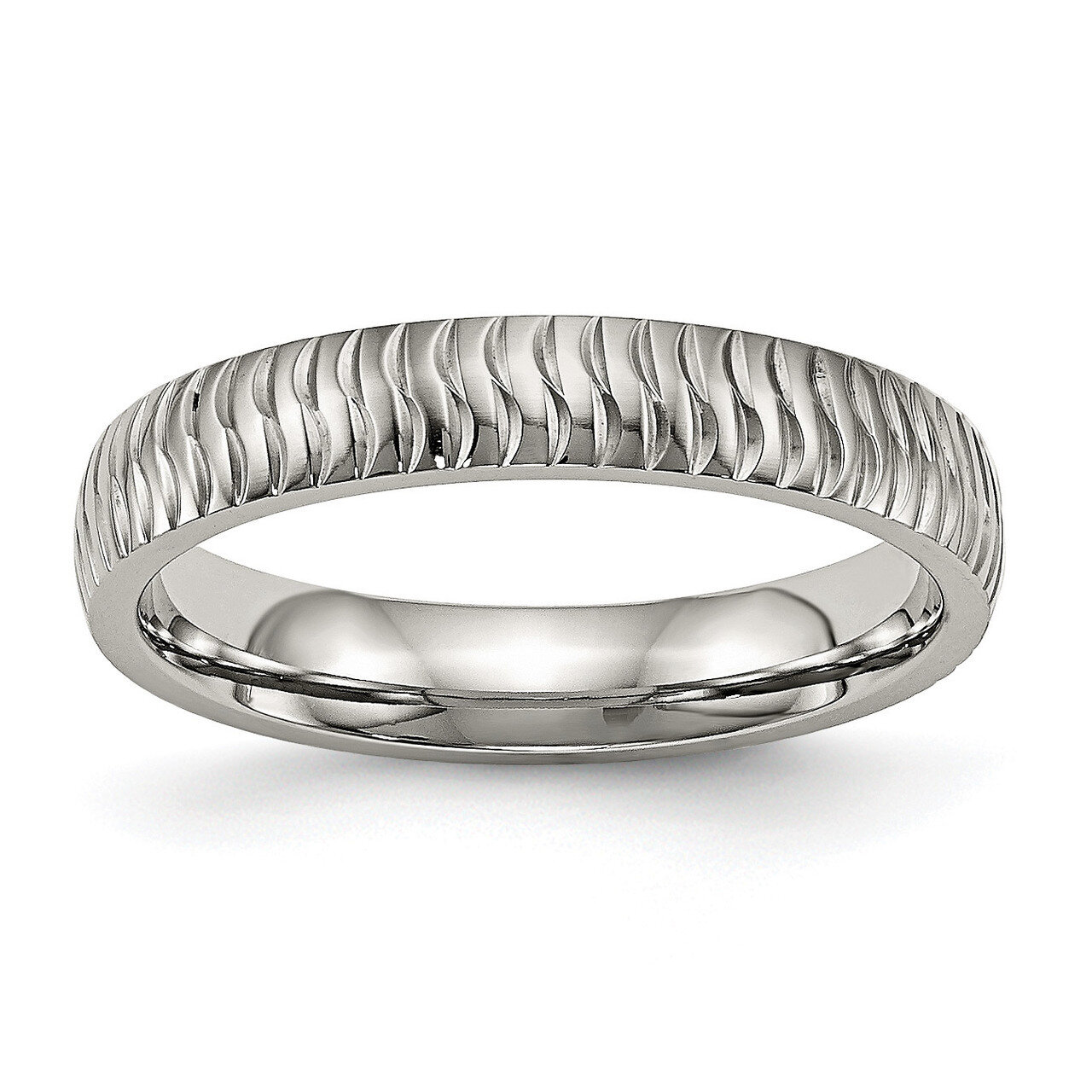 Ring Stainless Steel Polished Textured SR492, MPN: SR492, 886774527888