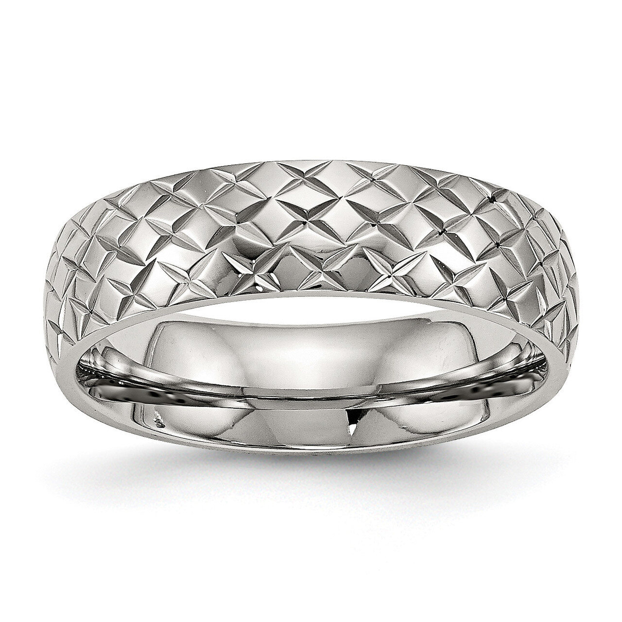 Ring Stainless Steel Polished Textured SR496, MPN: SR496, 886774528434