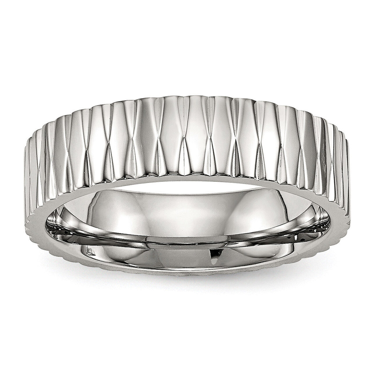 Ring Stainless Steel Polished Textured SR498, MPN: SR498, 886774528700