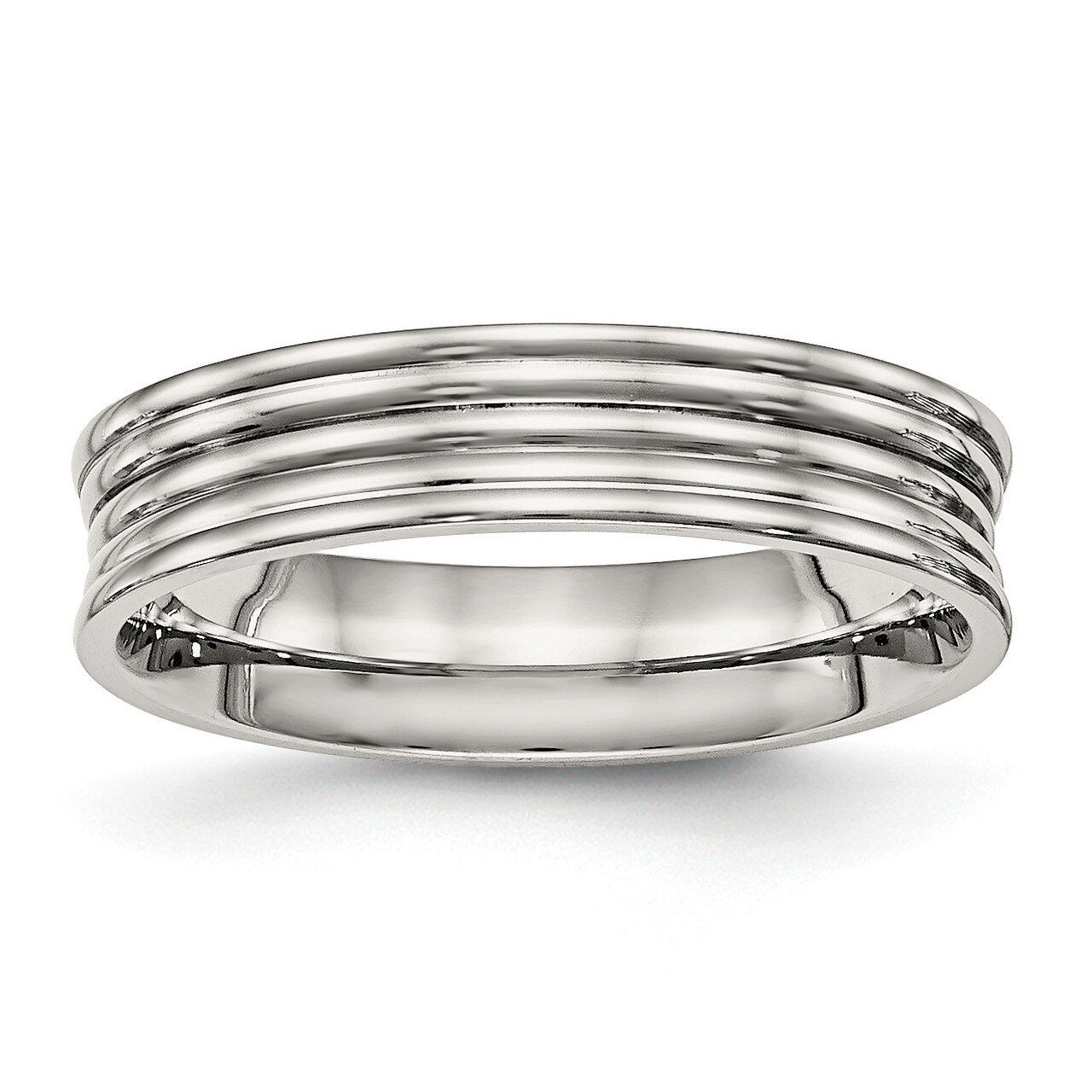 Ridged 5.00mm Band Stainless Steel Polished SR511, MPN: SR511, 886774390383