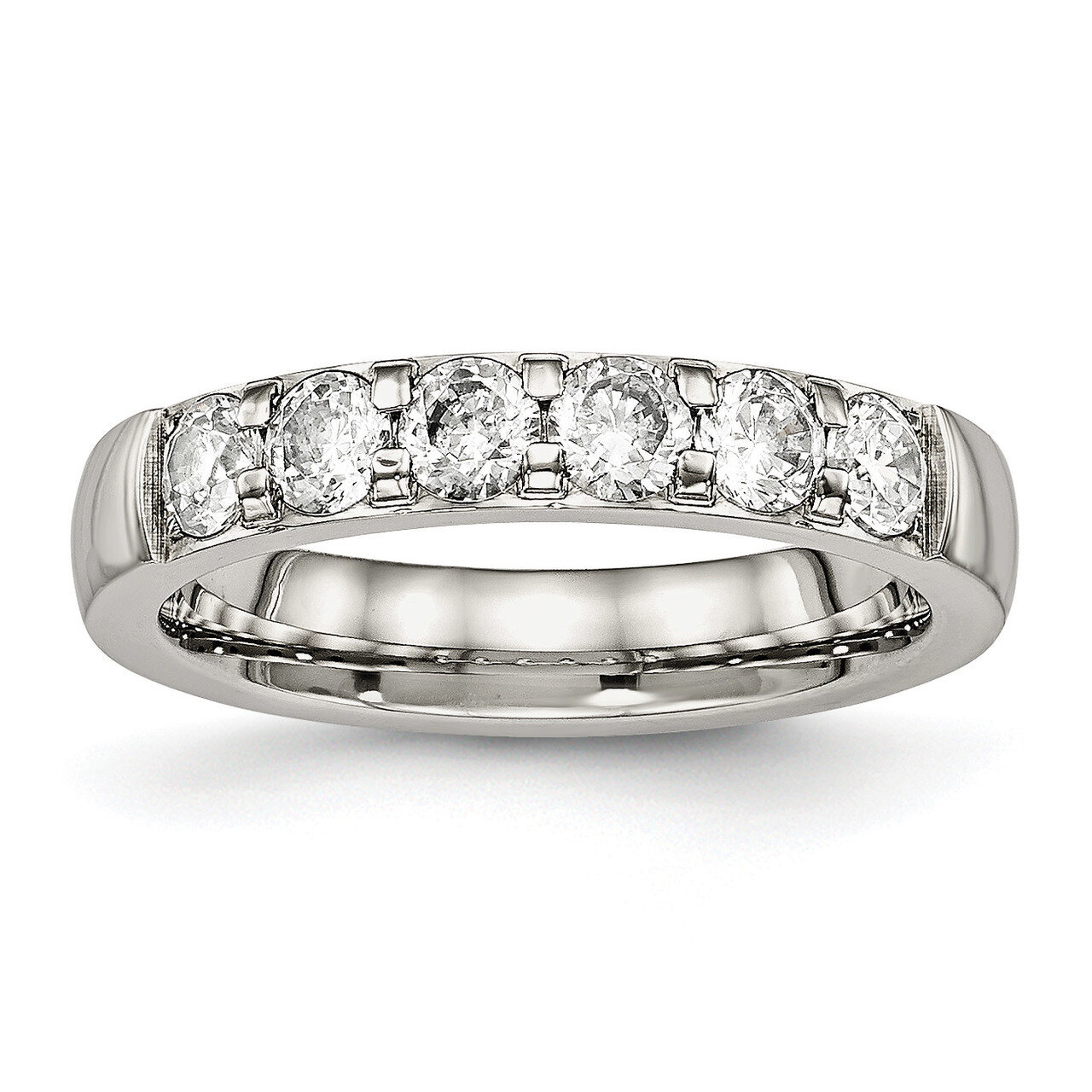 CZ Diamond 4.00mm Band Stainless Steel Polished SR524, MPN: SR524, 191101553332