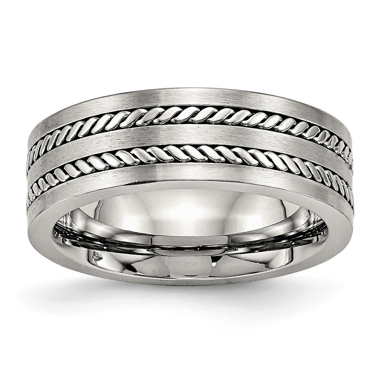 Twisted 7.00mm Band Stainless Steel Brushed and Polished SR528, MPN: SR528, 886774391564
