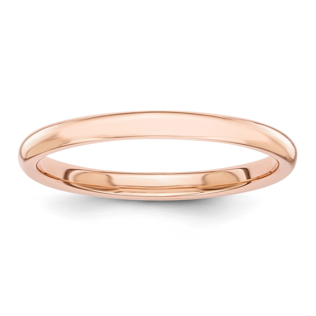 Polished 2mm Band 14k Rose Gold STK6, MPN: STK6, 886774403335