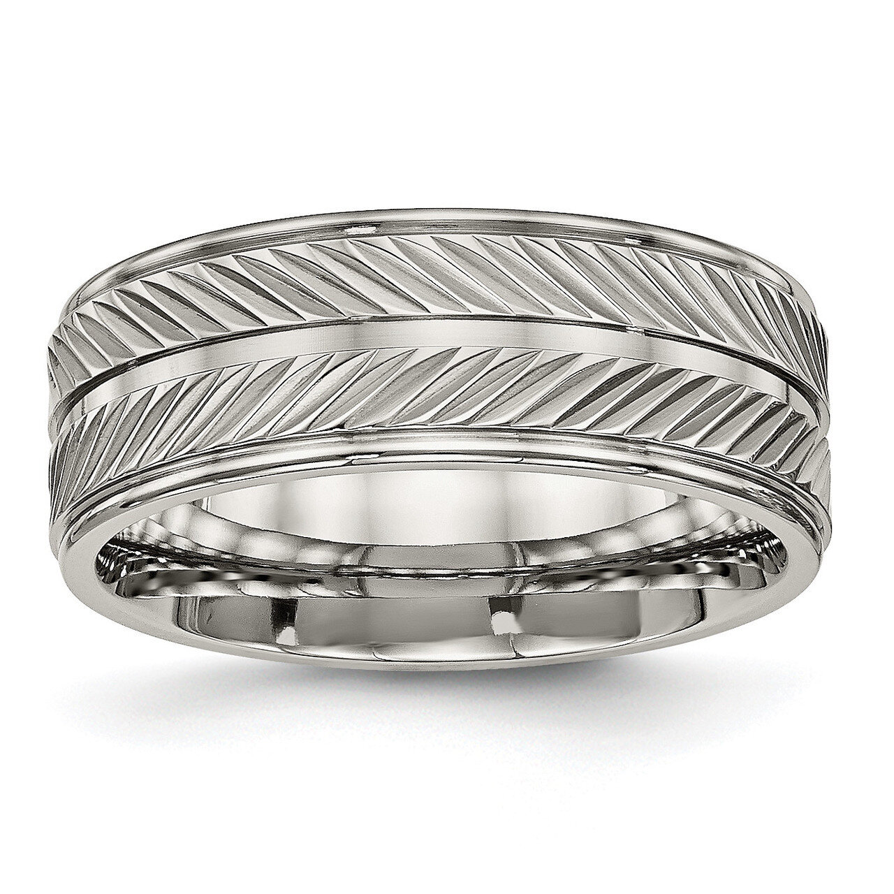 Ring Titanium Polished Grooved TB449, MPN: TB449, 886774532837