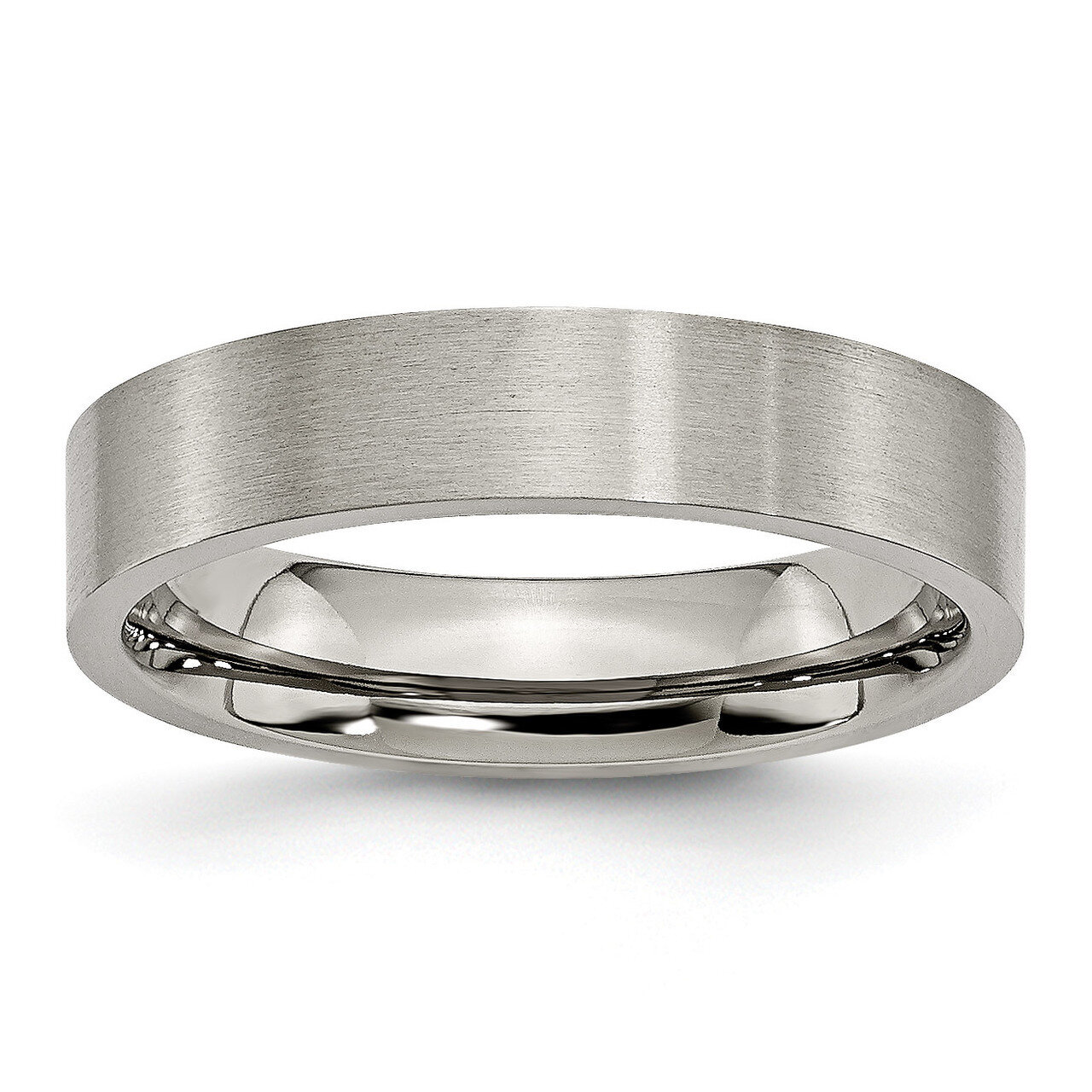 Flat 5mm Brushed Band Titanium TB8_CH Engravable, MPN: TB8_CH, 883957739298