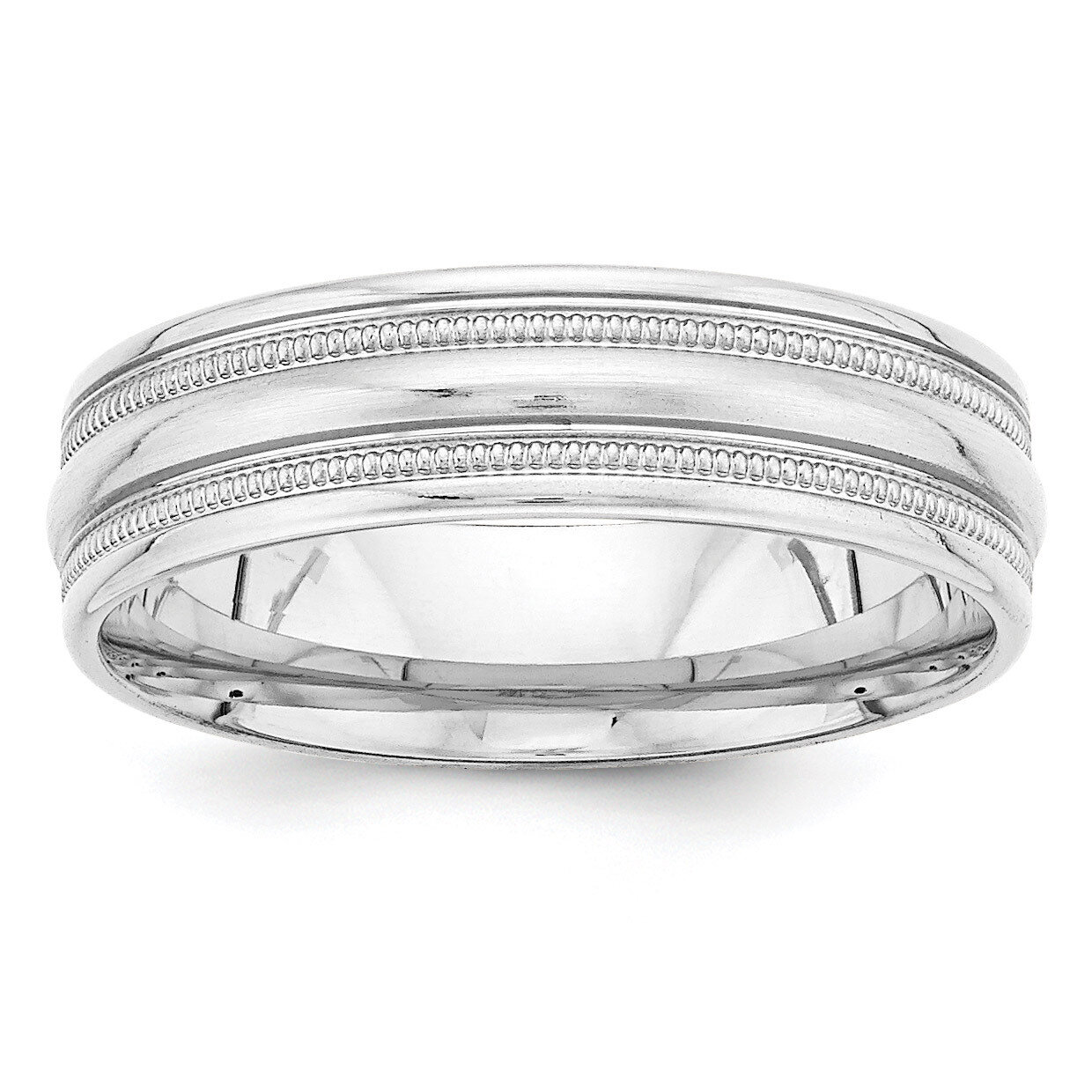 Heavy Comfort Fit Fancy Band 14k White Gold WB104, MPN: WB104, 886774491516
