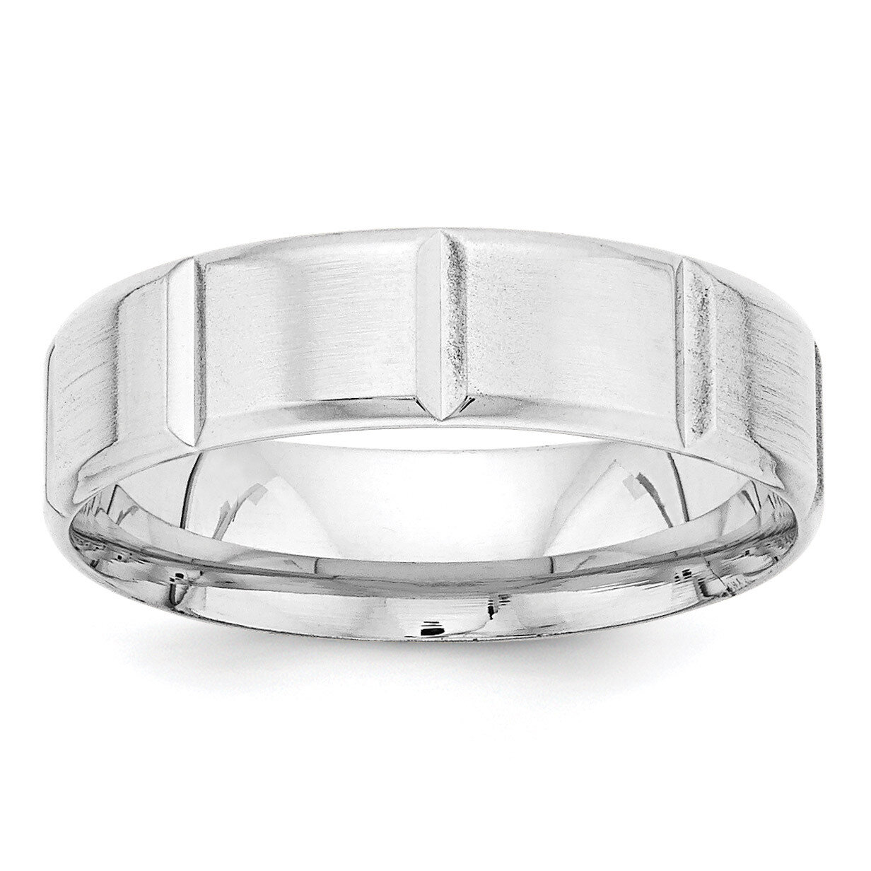 Heavy Comfort Fit Fancy Band 14k White Gold WB113, MPN: WB113, 886774495262