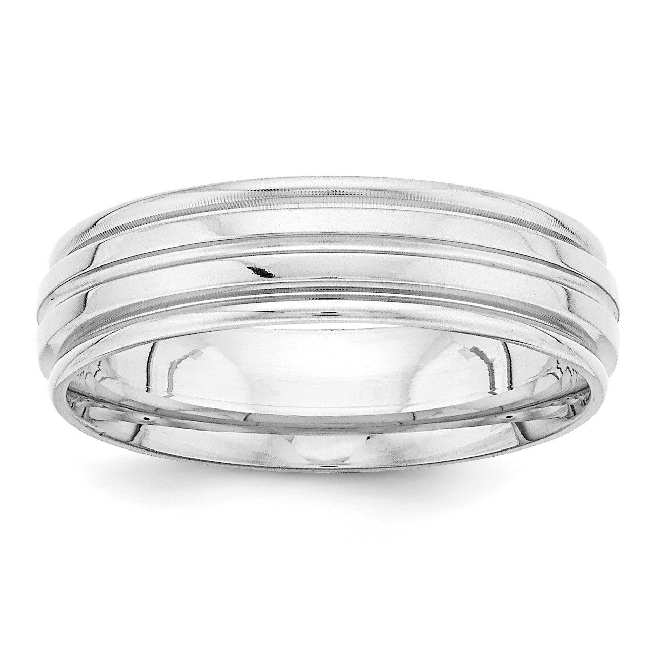 Heavy Comfort Fit Fancy Band 14k White Gold WB114, MPN: WB114, 886774495682