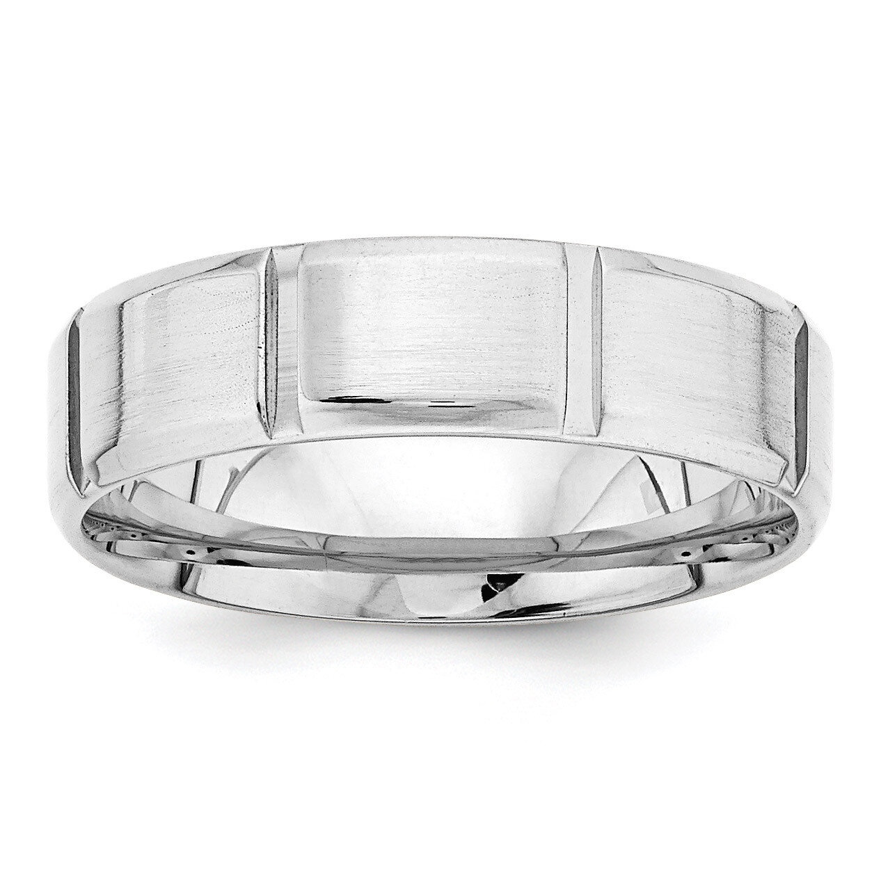 Heavy Comfort Fit Fancy Band 14k White Gold WB116, MPN: WB116, 886774496511