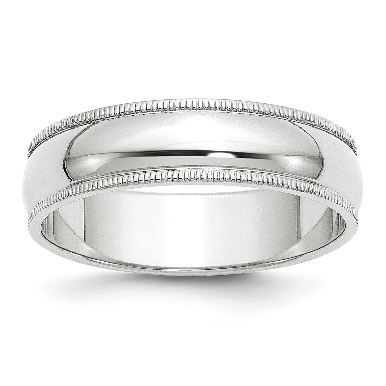 6mm Milgrain Band 14k White Gold WM060 Engravable, MPN: WM060, 886774304007