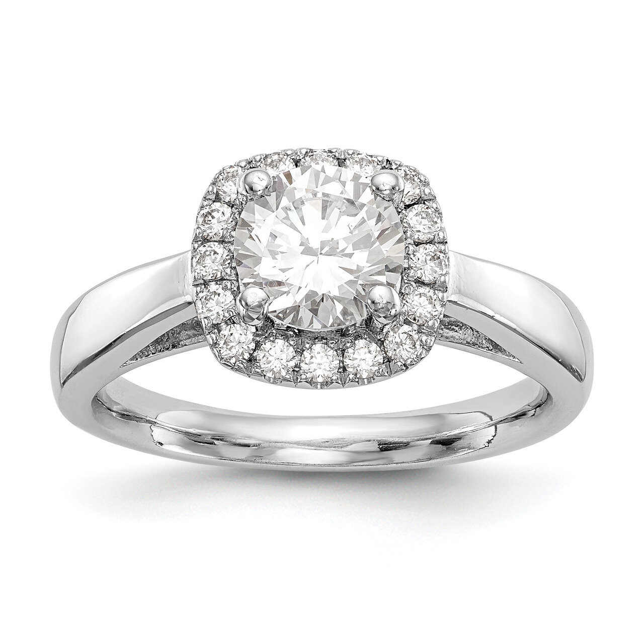 Round Halo Engagement Diamond Semi-mount Ring 14k White Gold RM2039E-100-WAA, MPN: RM2039E-100-WAA,…
