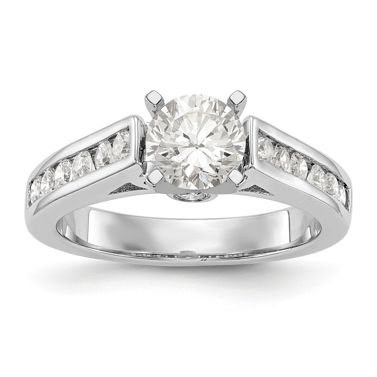 Diamond Peg Set Engagement Ring 14k White Gold RM2645E-034-WAA, MPN: RM2645E-034-WAA, RM2645E-034-W…