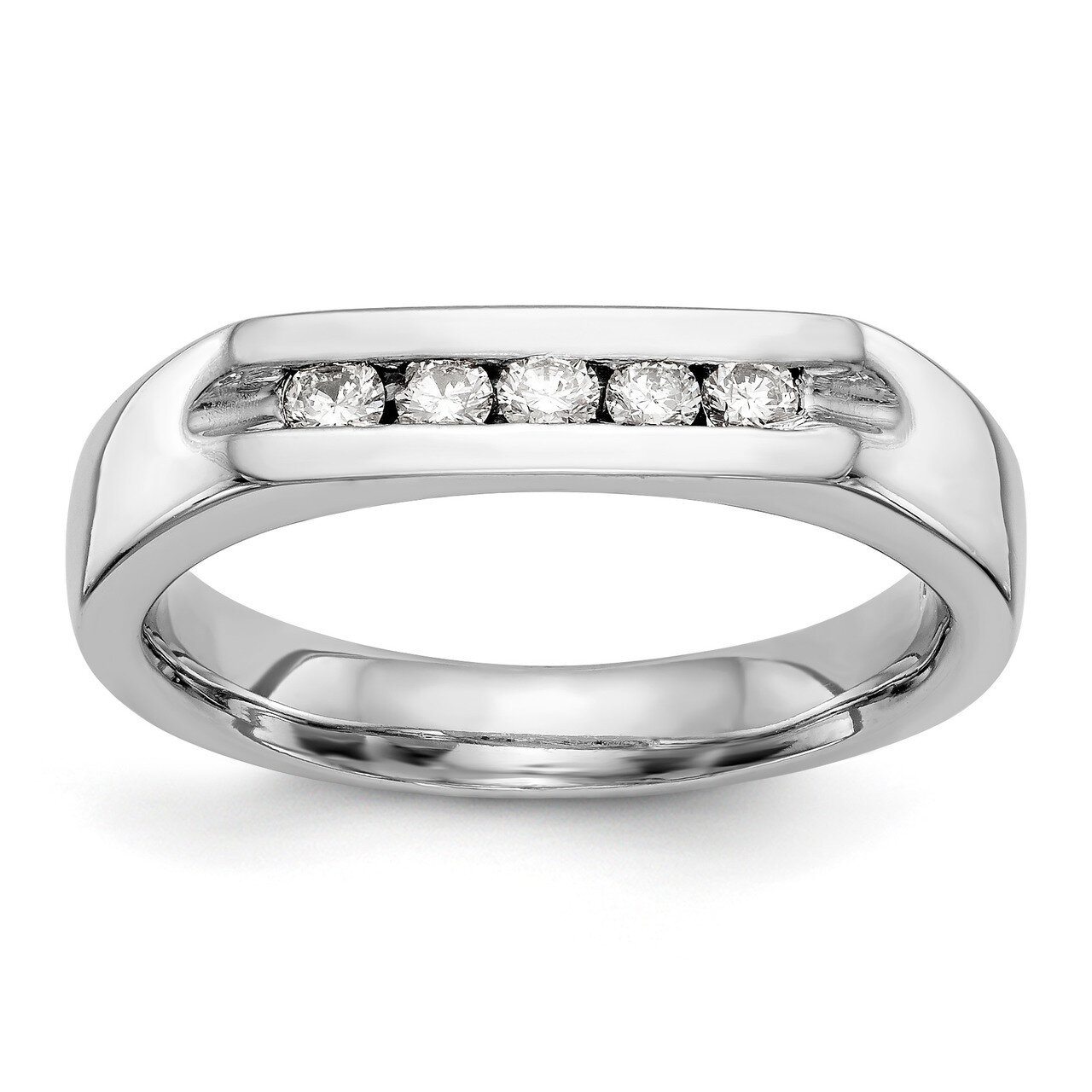 5-Stone Diamond Channel Band 14k White Gold RM3279B-021-WAA, MPN: RM3279B-021-WAA, RM3279B-021-WAA_…