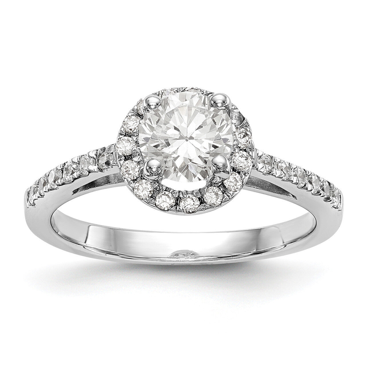 Round Diamond Semi-Mount Halo Engagement Ring 14k White Gold RM2090E-100-WAA, MPN: RM2090E-100-WAA,…