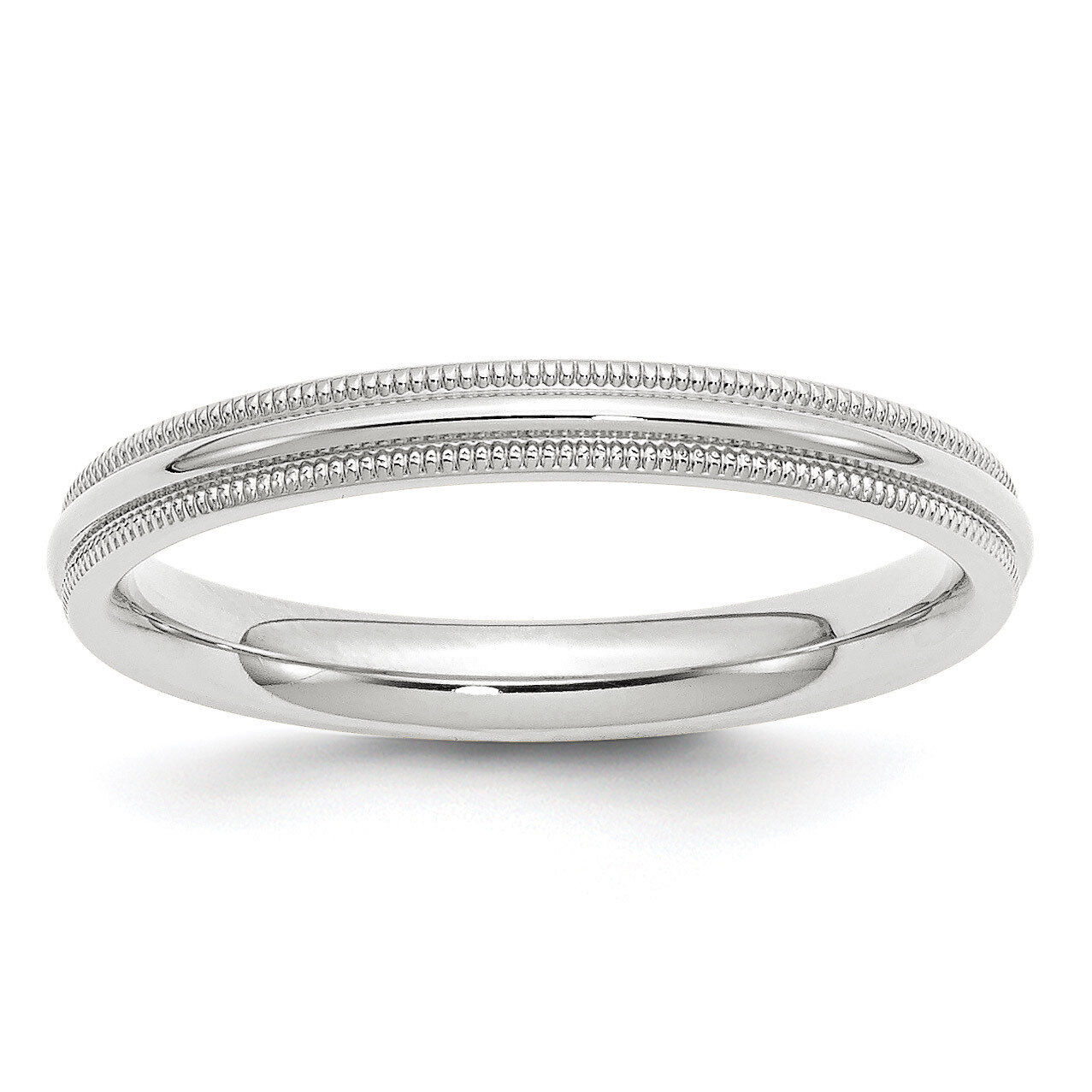 3mm Milgrain Comfort Fit Band 14k White Gold WMC030 Engravable, MPN: WMC030, 886774471372