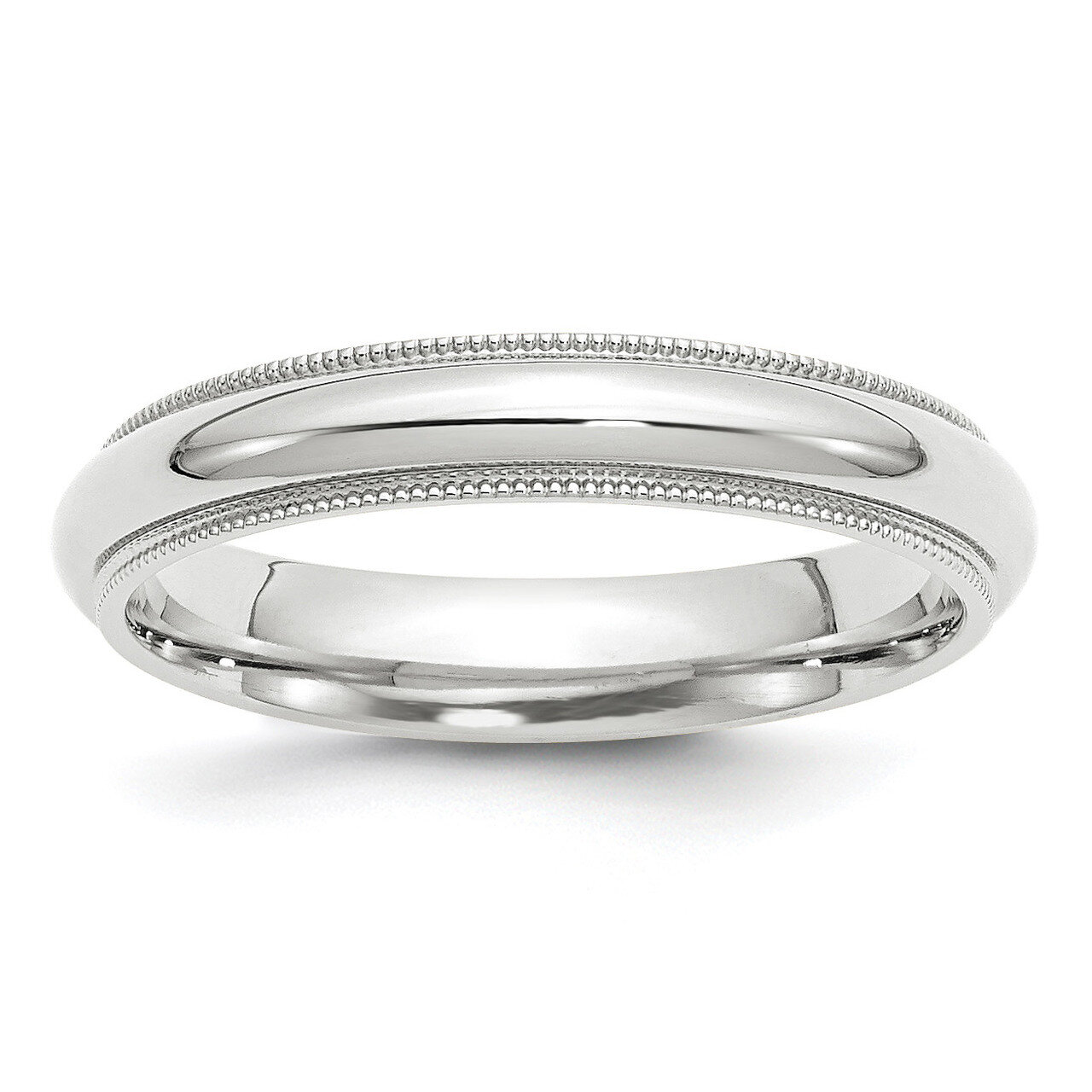 4mm Milgrain Comfort Fit Band 14k White Gold WMC040 Engravable, MPN: WMC040, 886774471587