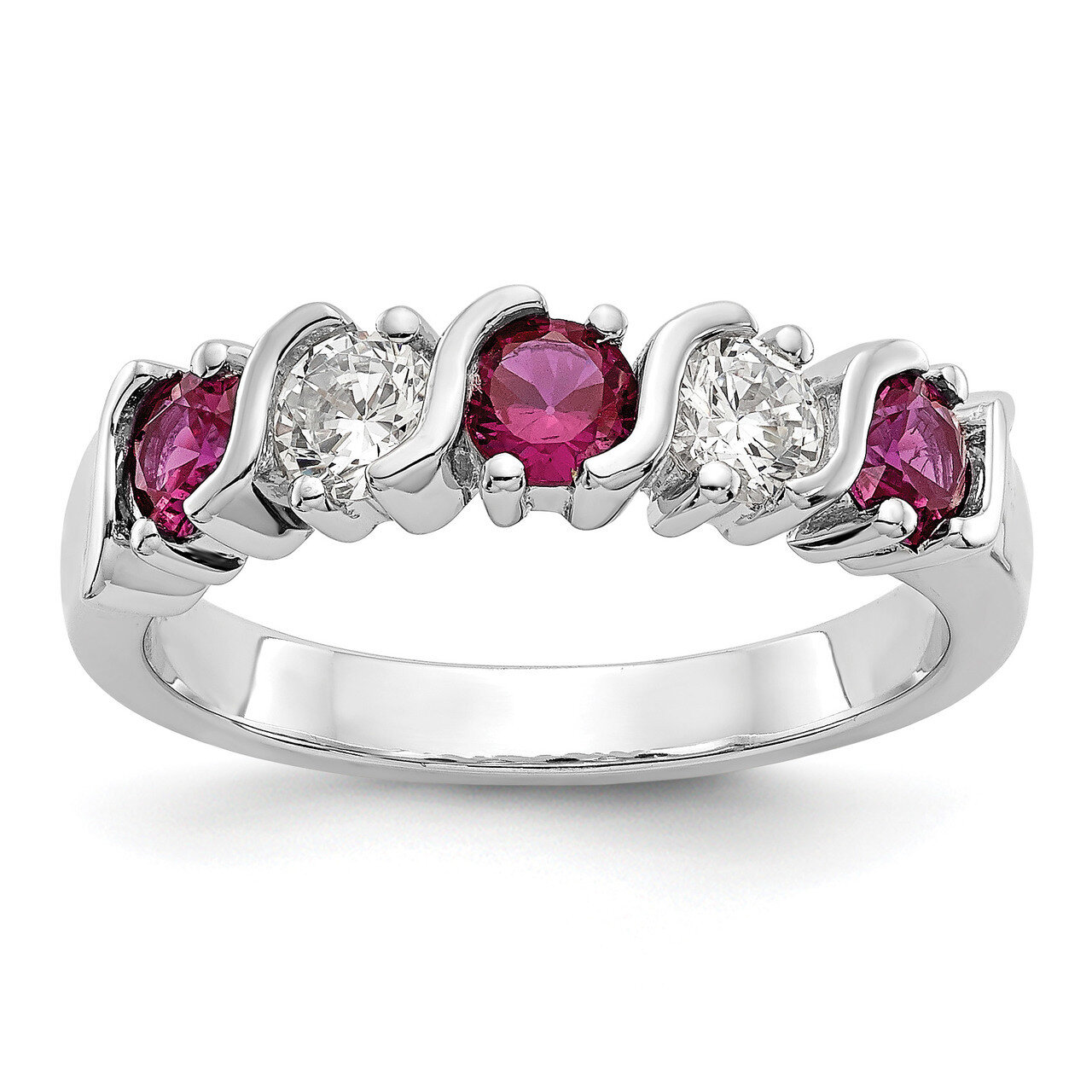 Diamond with Ruby Band 14k White Gold RM3290B-RU-040-WAA, MPN: RM3290B-RU-040-WAA, RM3290B-RU-040-W…
