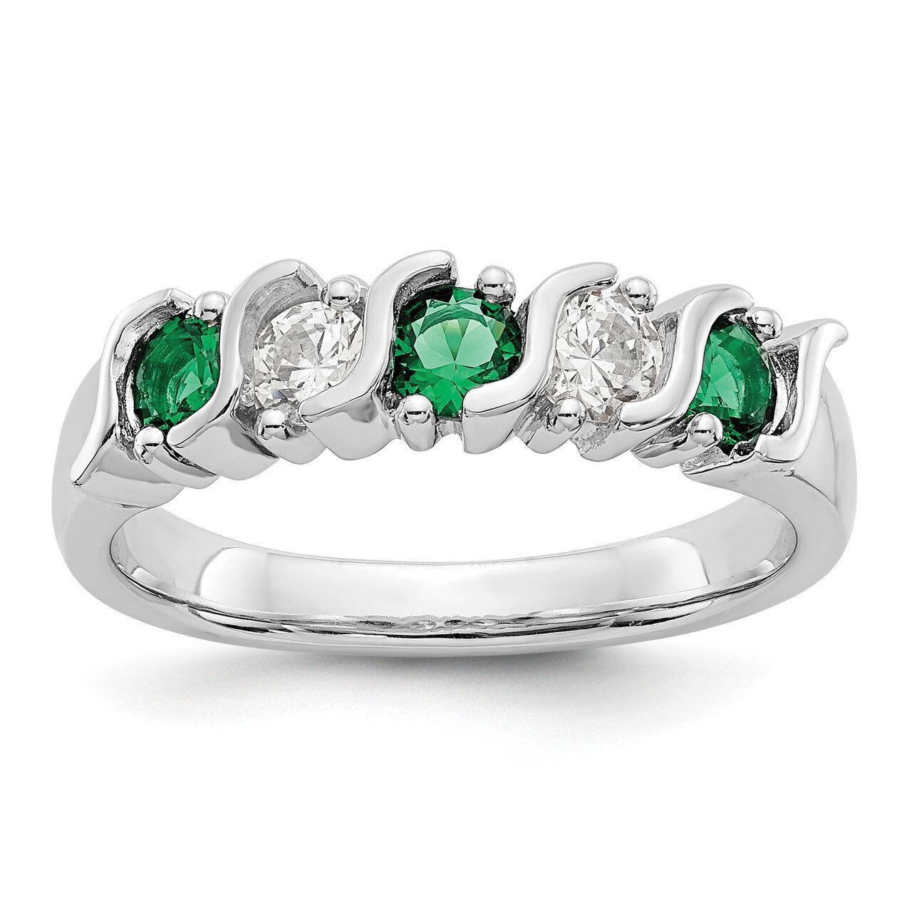 Diamond with Emerald Band 14k White Gold RM3290B-EM-030-WAA, MPN: RM3290B-EM-030-WAA, RM3290B-EM-03…