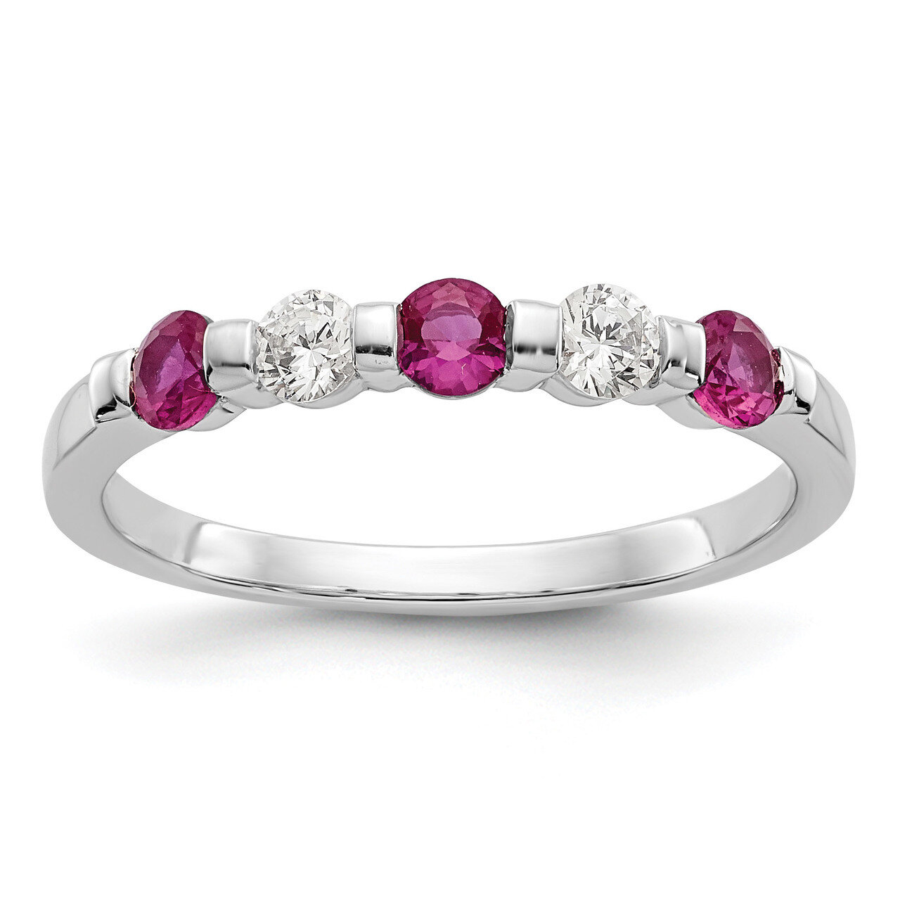Diamond with Ruby Band 14k White Gold RM3285B-RU-019-WAA, MPN: RM3285B-RU-019-WAA, RM3285B-RU-019-W…