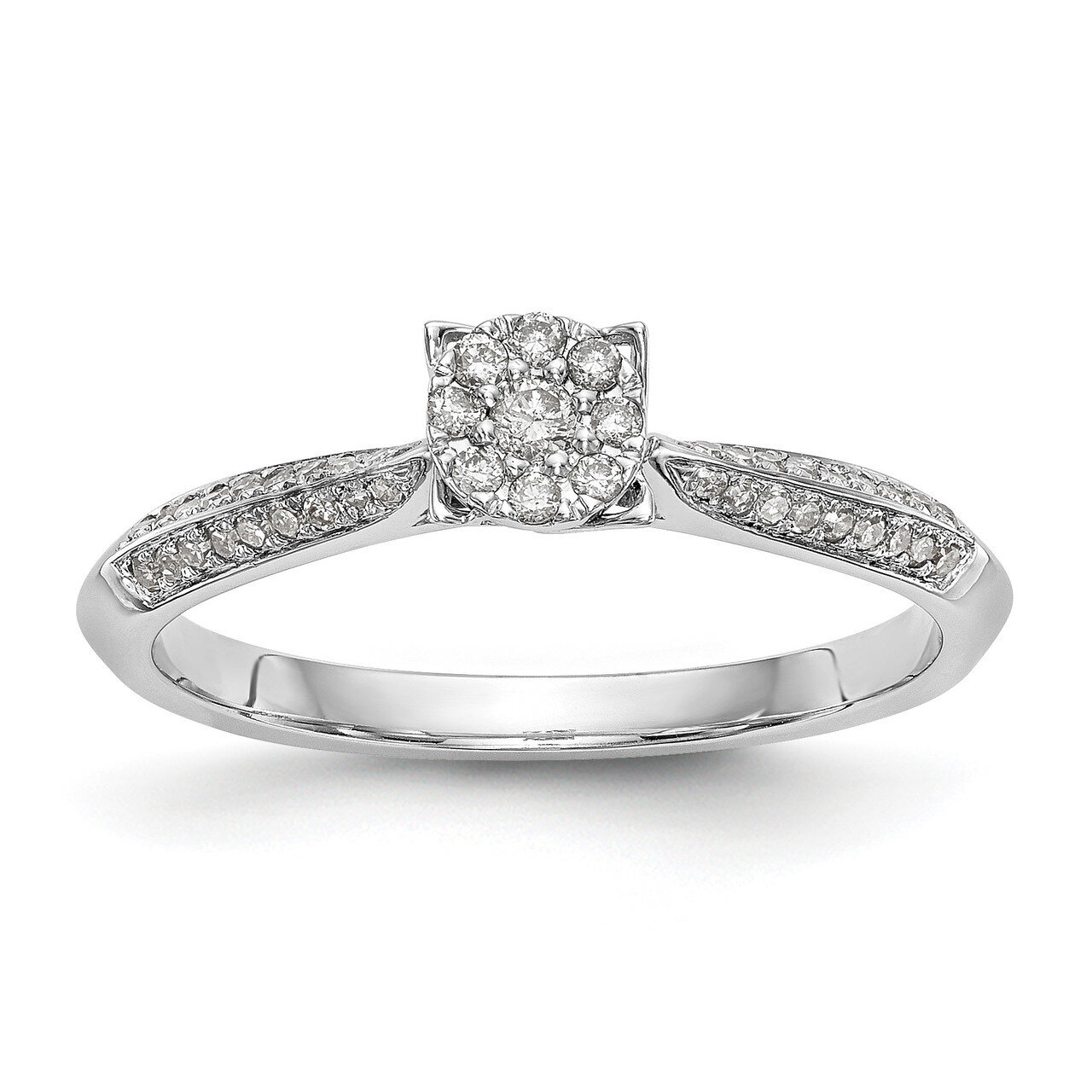 Complete Diamond Cluster Engagement Ring 14k White Gold RM2386E-020-WAA, MPN: RM2386E-020-WAA, RM23…