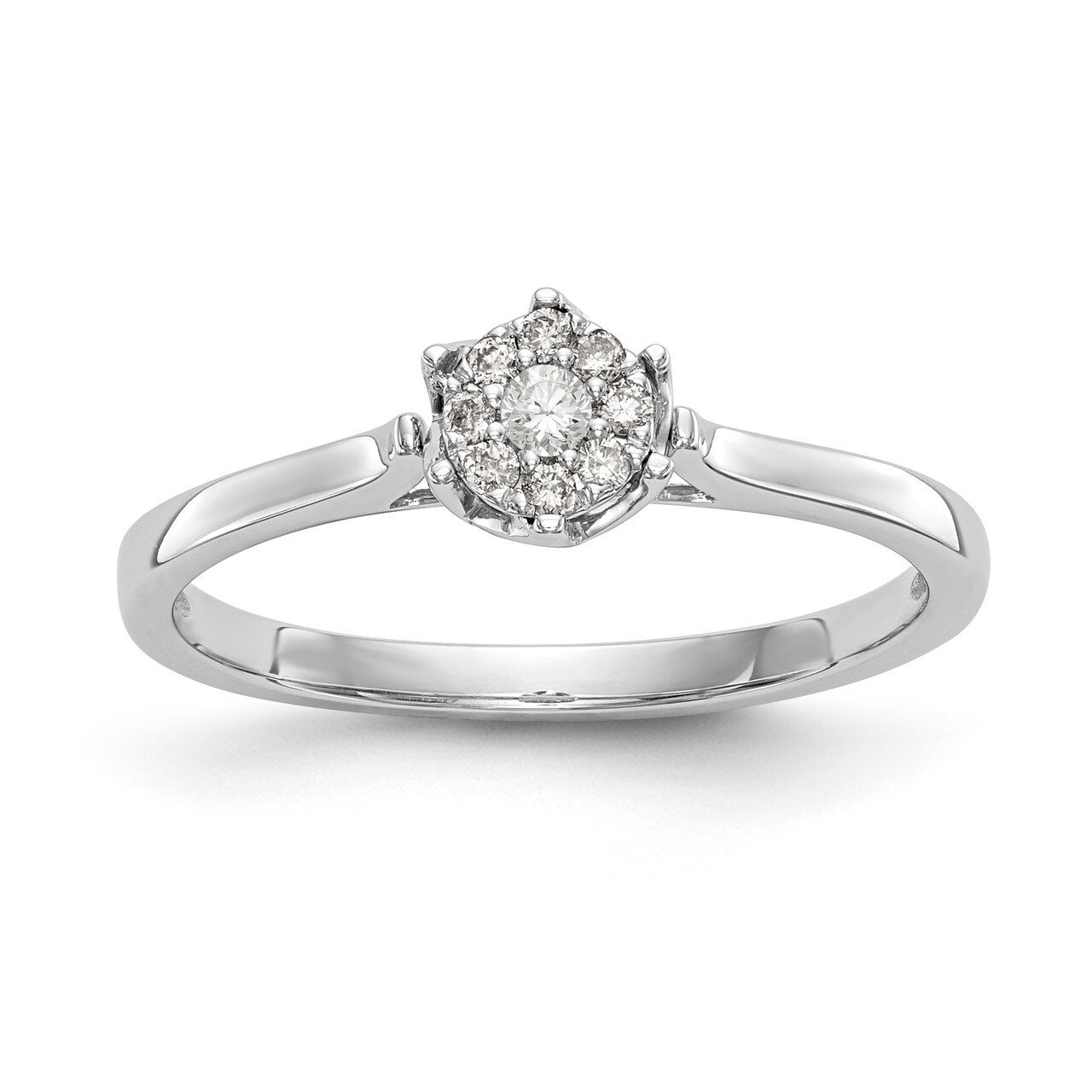Complete Diamond Cluster Engagement Ring 14k White Gold RM2350E-010-WAA
