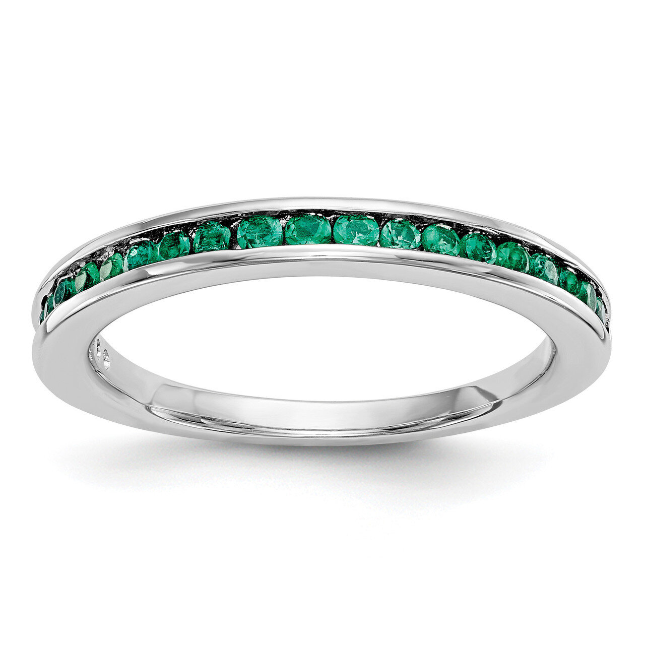 Emerald Band 14k White Gold RM3453B-EM-W, MPN: RM3453B-EM-W, 191101826870