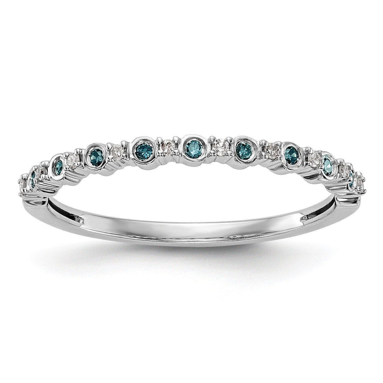Blue &amp; White Diamond Band 14k White Gold RM3434B-BD-010-WAA, MPN: RM3434B-BD-010-WAA, RM3434B-BD-01…