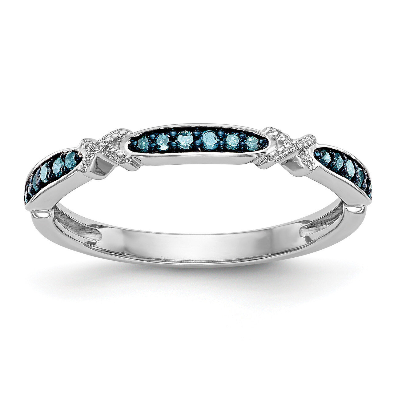 Blue Diamond Band 14k White Gold RM3440B-BD-010-WAA, MPN: RM3440B-BD-010-WAA, RM3440B-BD-010-WAA_HOM