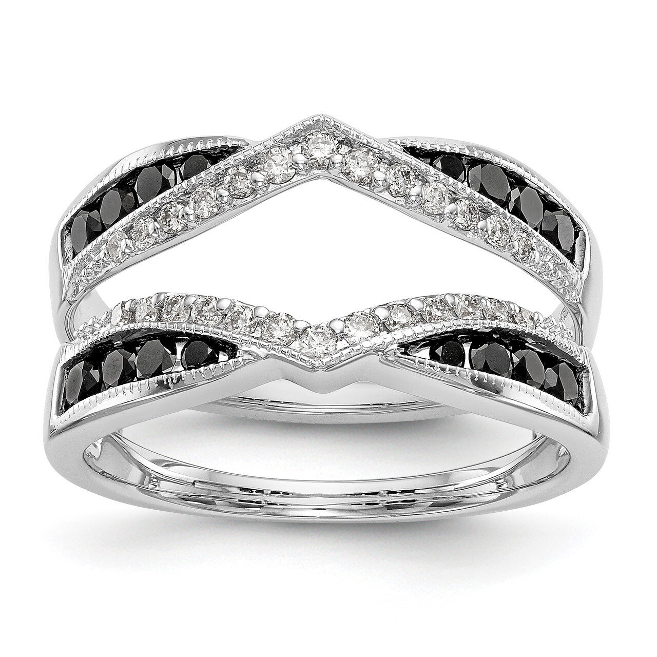 Black &amp; White Diamond Guard 14k White Gold RM3127B-BK-075-WAA, MPN: RM3127B-BK-075-WAA, RM3127B-BK-…