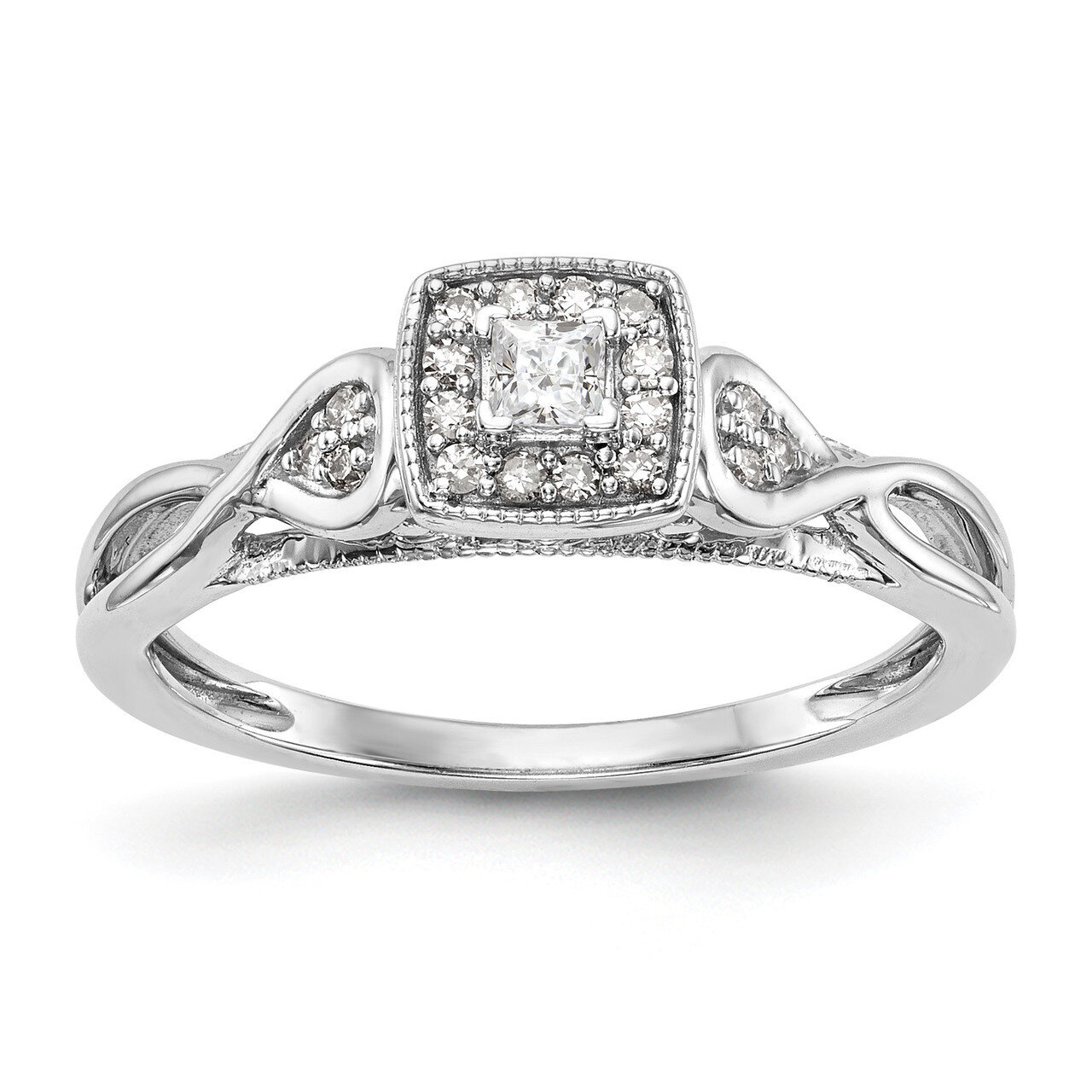 Complete Diamond Promise Engagement Ring 14k White Gold RM3144E-020-WAA