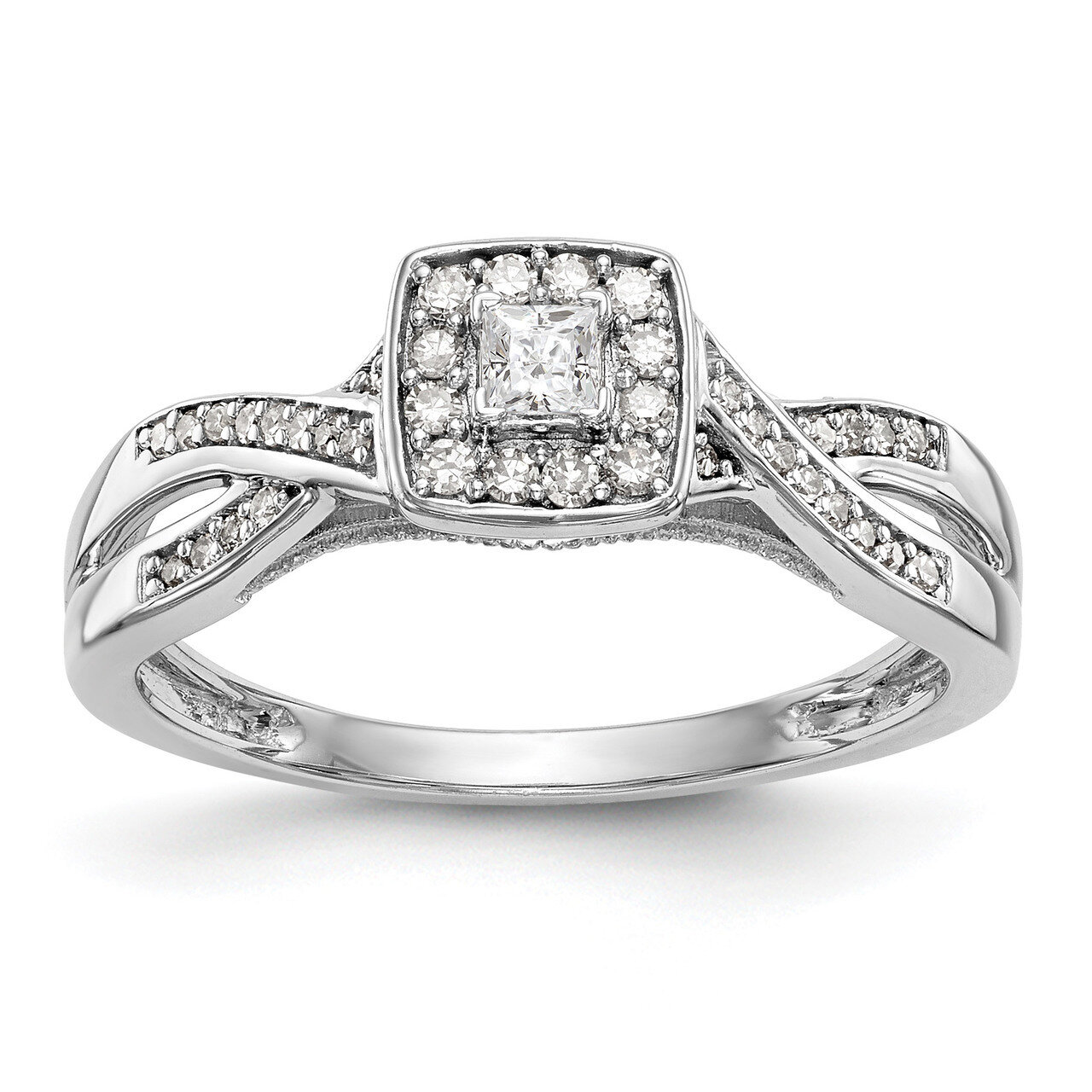 Complete Diamond Promise Engagement Ring 14k White Gold RM3145E-024-WAA