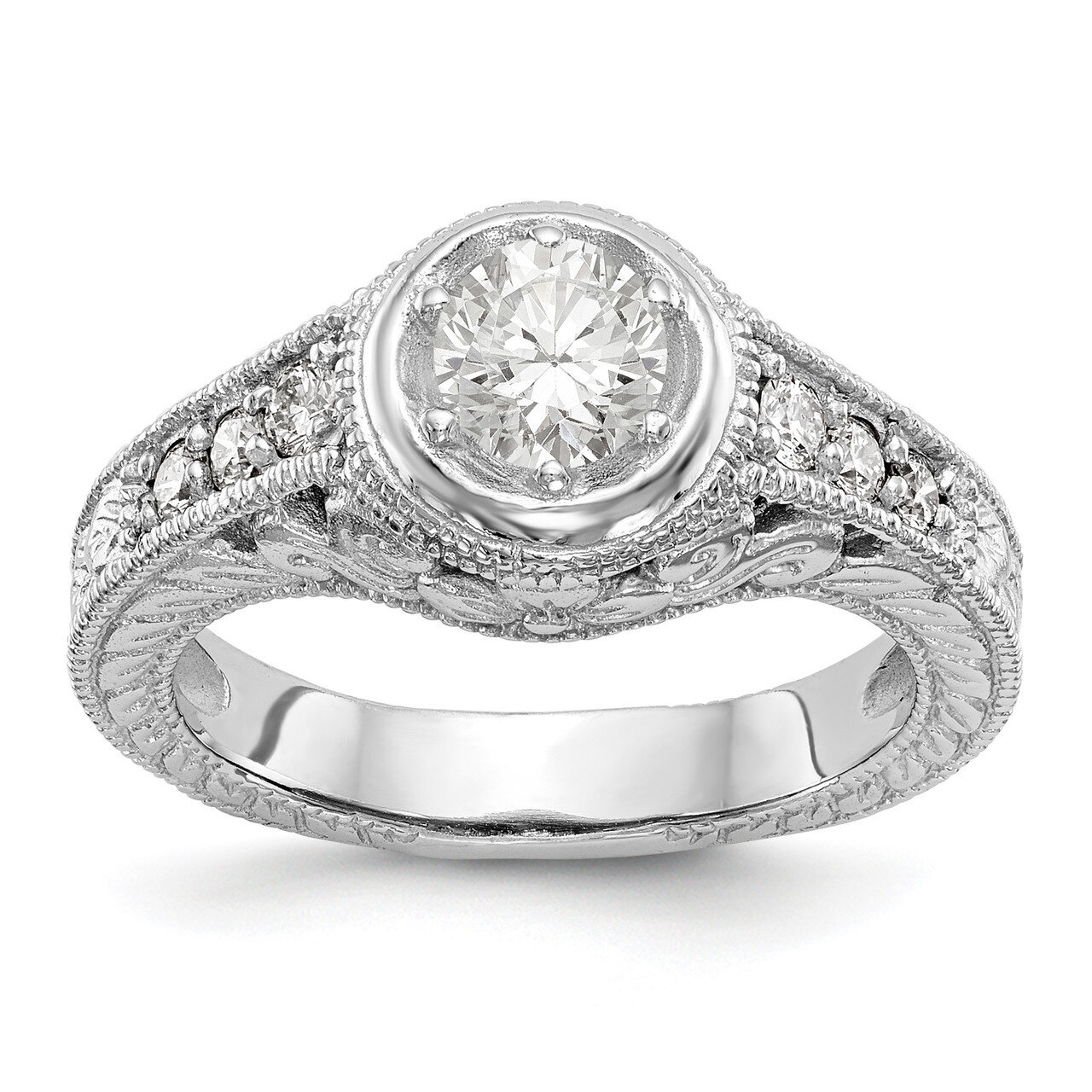 Diamond Semi-Mount Engagement Ring 14k White Gold RM2621E-050-WAA, MPN: RM2621E-050-WAA, 8839577978…