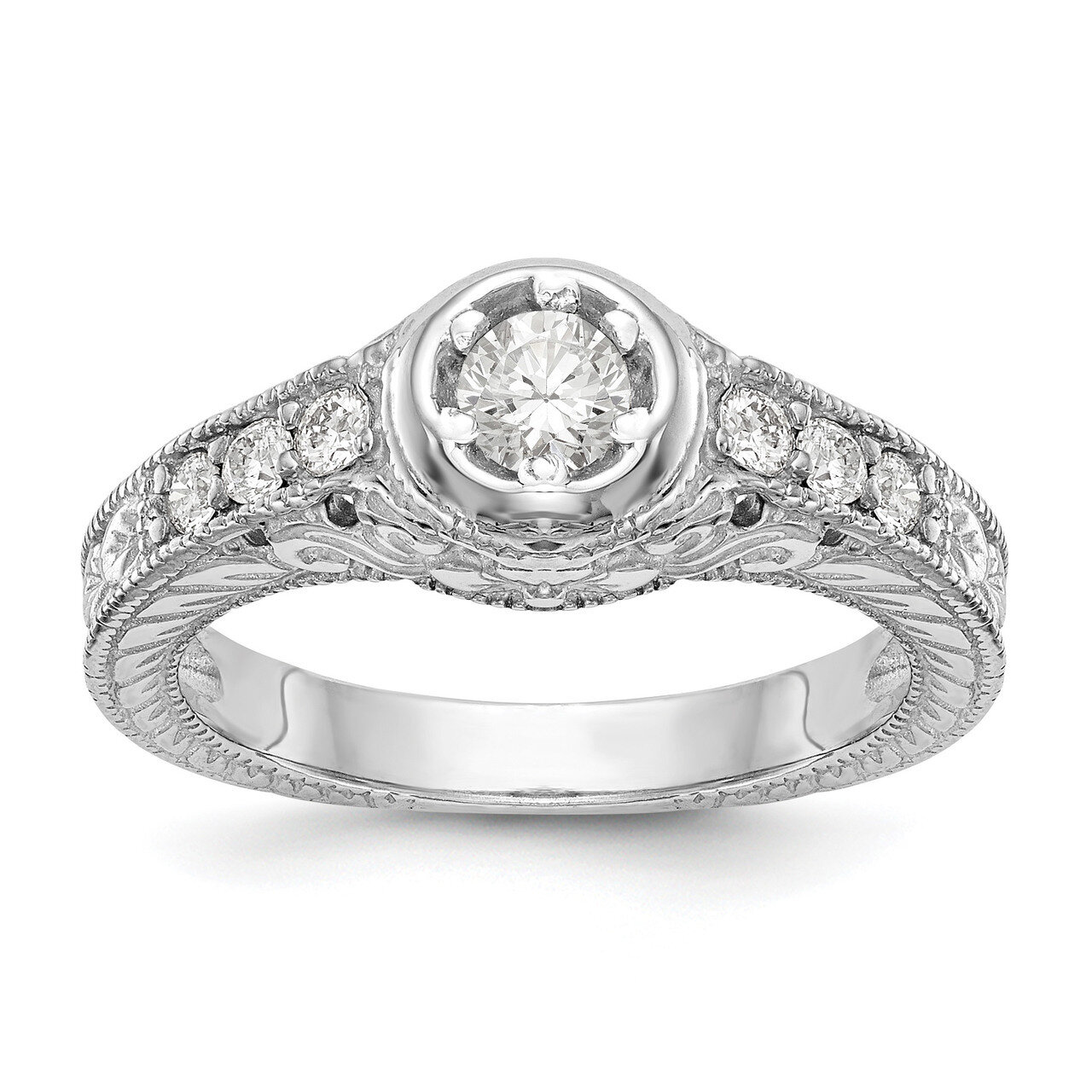 Diamond Semi-Mount Engagement Ring 14k White Gold RM2621E-025-WAA
