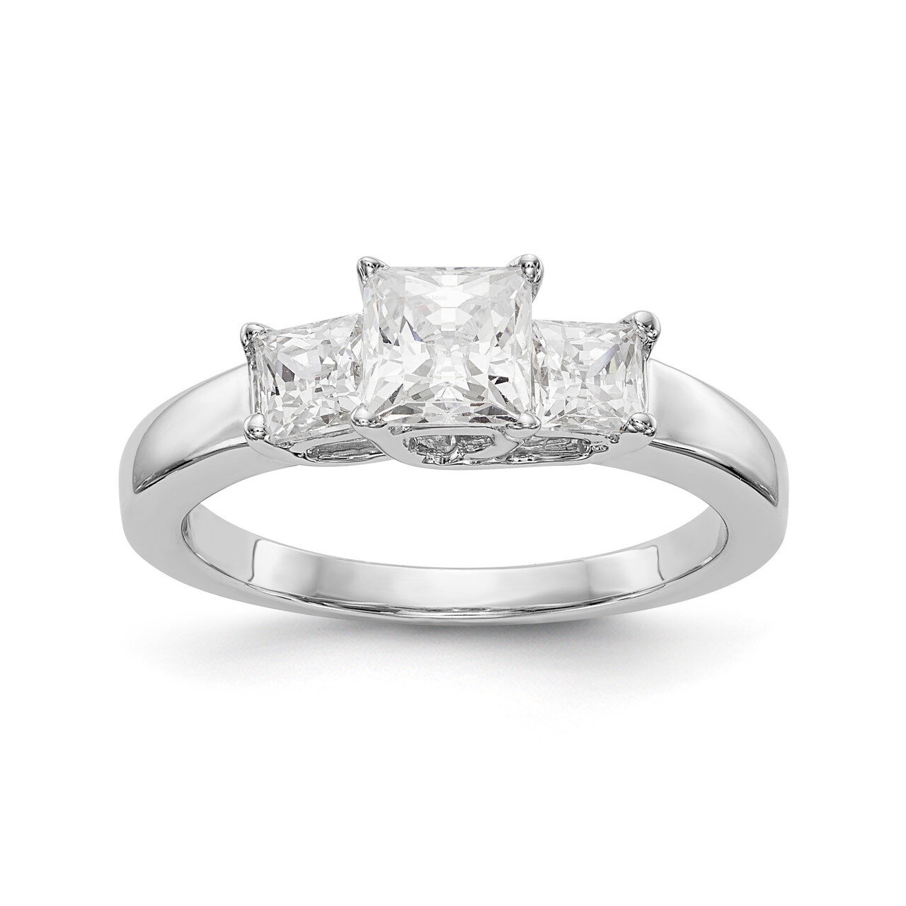 3-Stone Diamond Semi-Mount Engagement Ring 14k White Gold RM2995E-050-WAA, MPN: RM2995E-050-WAA, RM…