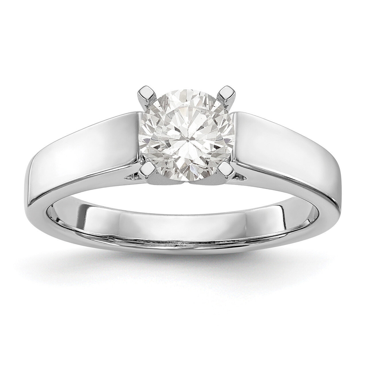 Peg Set Solitaire Engagement Ring Mounting 14k White Gold RM1969E-3.5WIDE-W