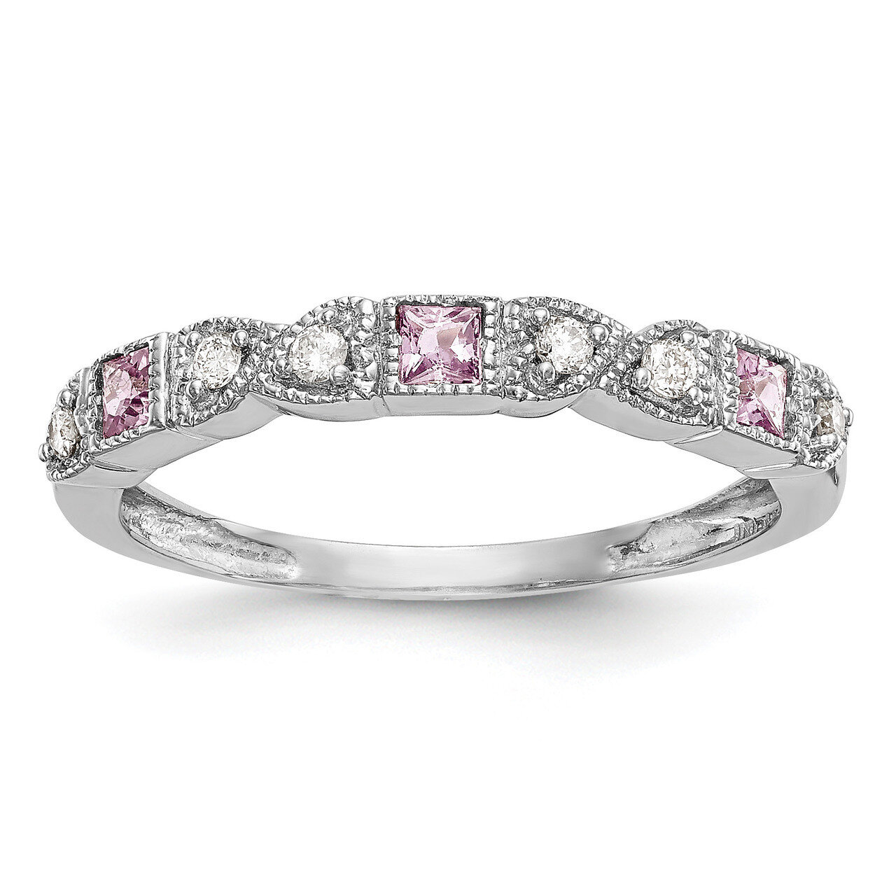 Diamond with Pink Sapphire Band 14k White Gold RM3449B-PSAP-010-WAA, MPN: RM3449B-PSAP-010-WAA, RM3…